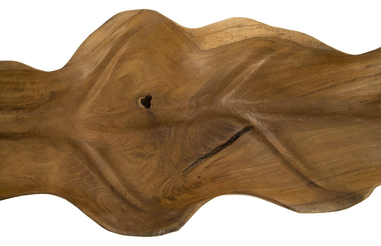 Carved Leaf Sculpture on Stand, Mahogany - Frankwebs
