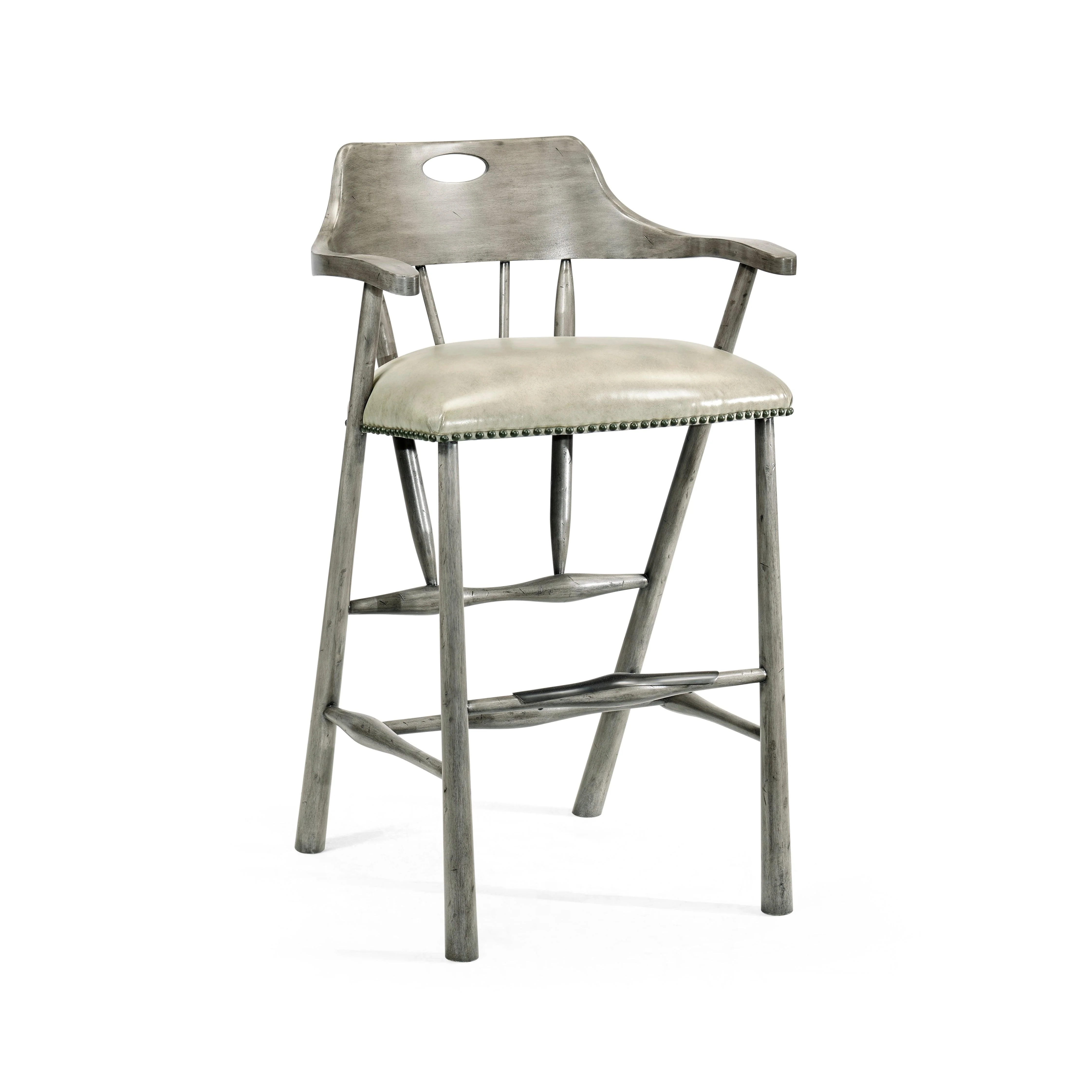 Casual Accents Antique Dark Grey Smokers Barstool - Frankwebs