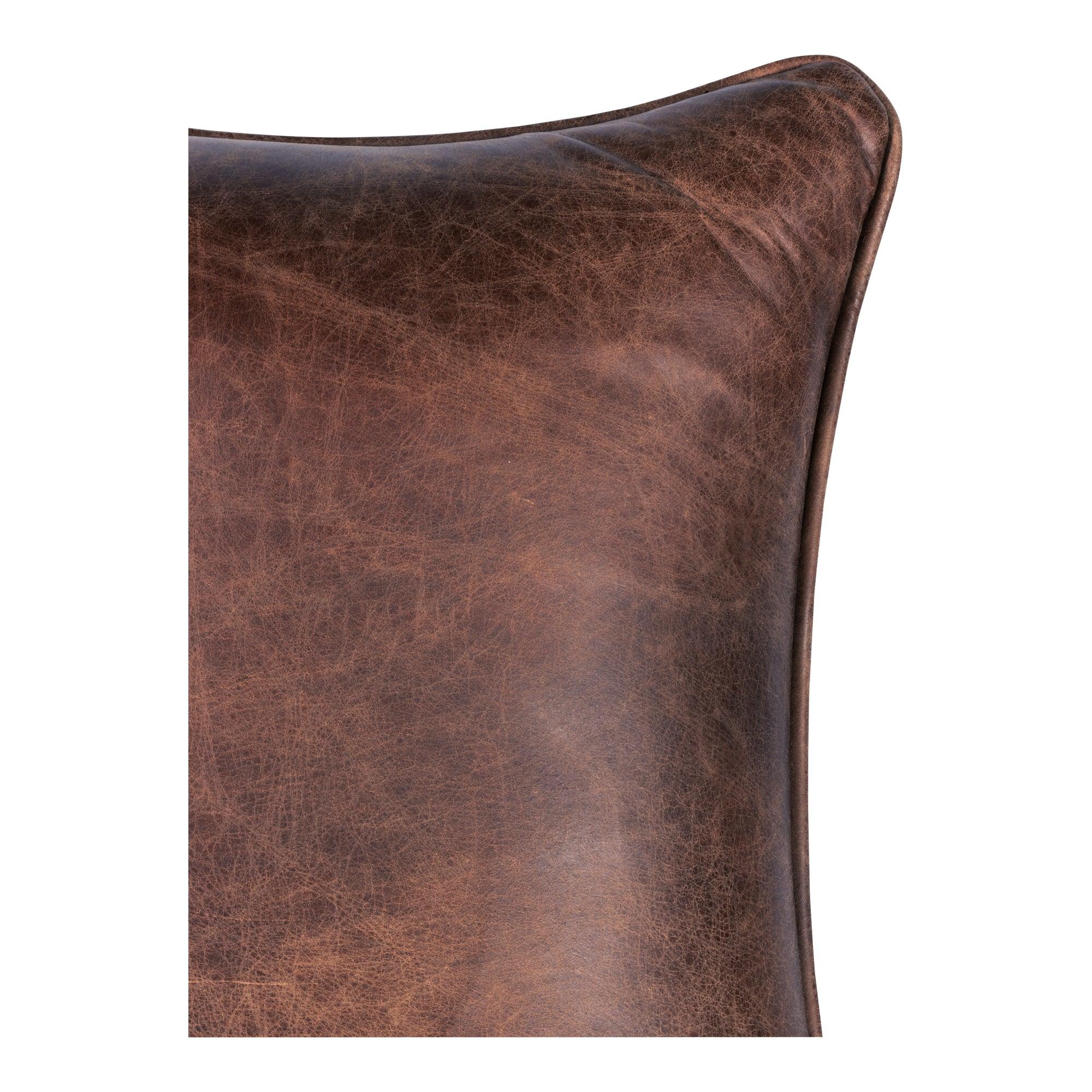 Carlisle Club Chair Grazed Brown Leather - Frankwebs