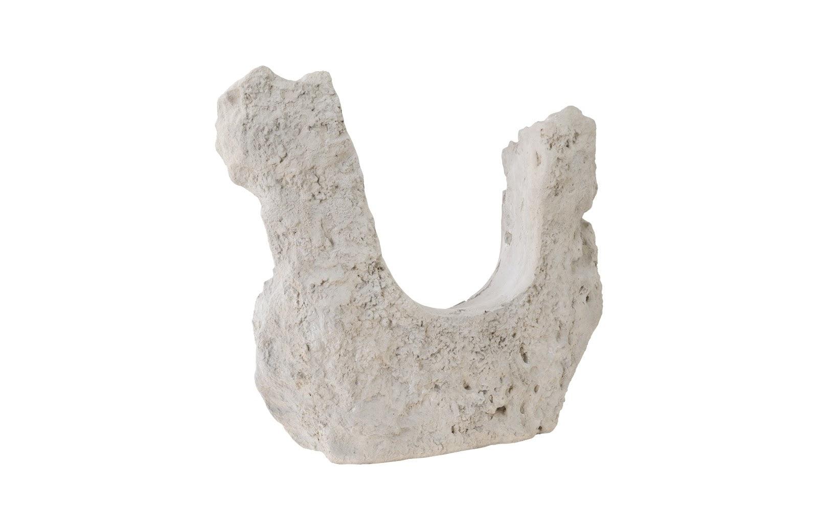 Colossal Cast Stone Bench, U Shaped Seat, Roman Stone - Frankwebs