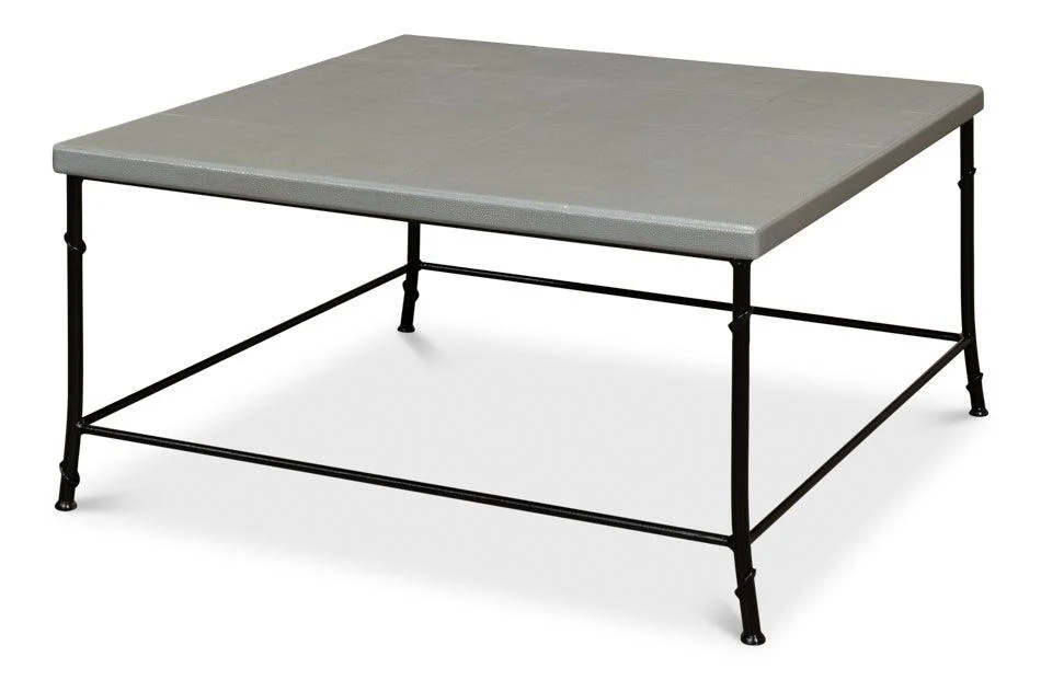 Shagreen Square Coffee Table - Storm Grey - Frankwebs