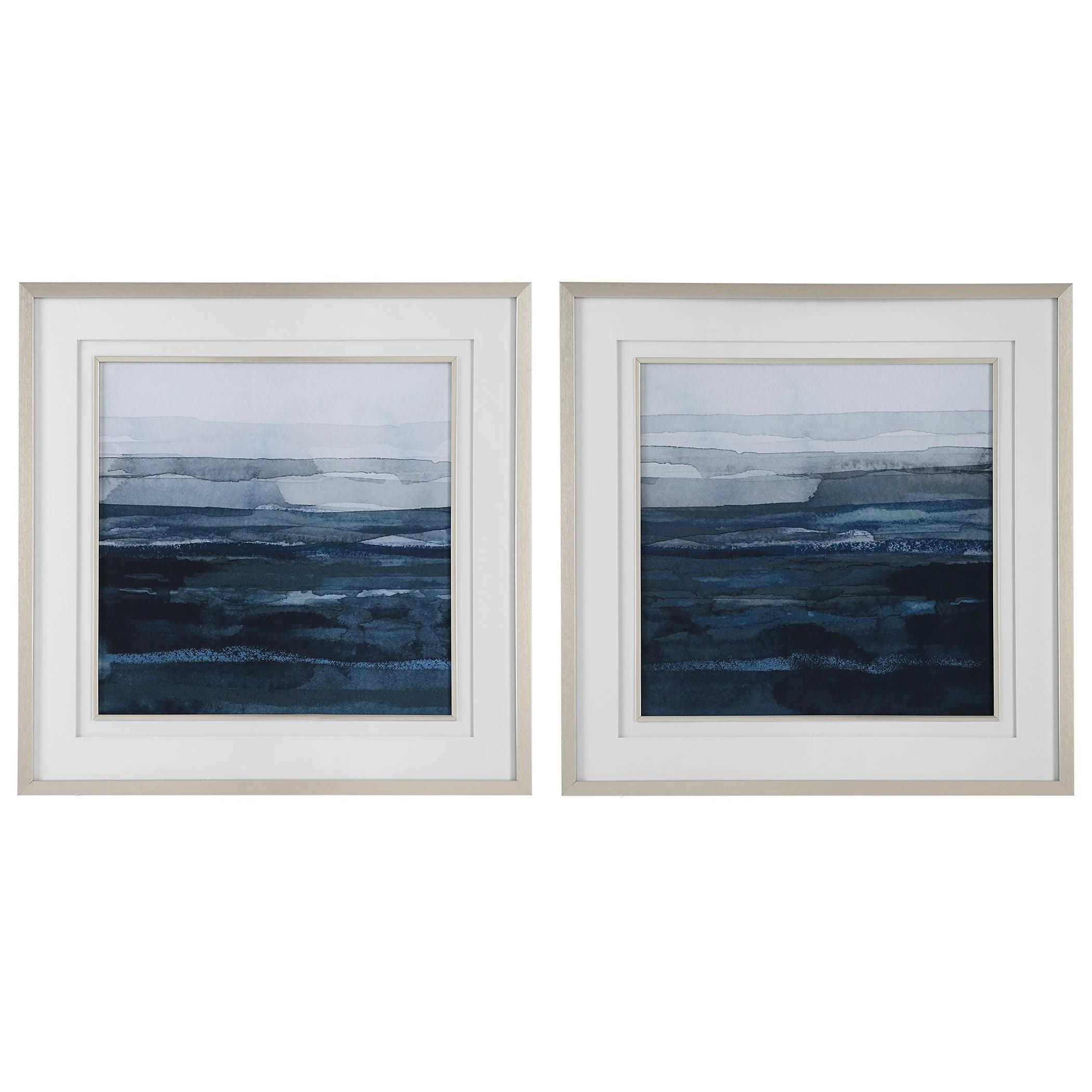 Rising Blue Abstract Framed Prints, Set/2 - Frankwebs