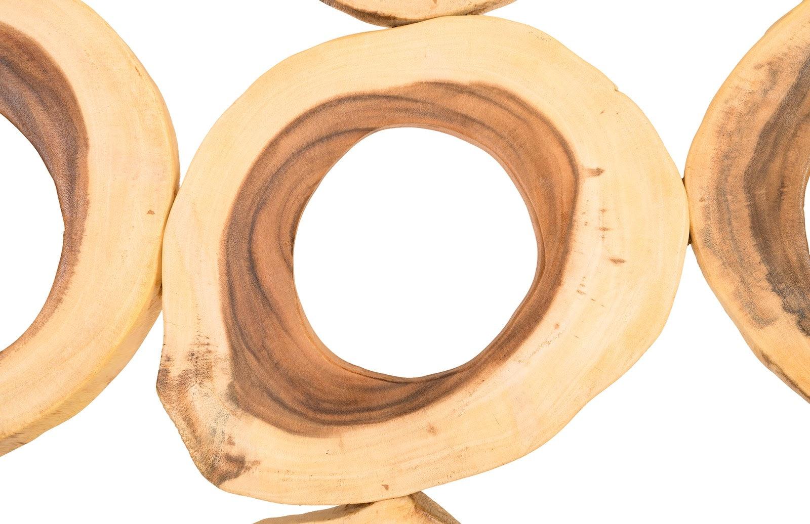 Chuleta Rings Wall Art, Chamcha Wood, Rectangular - Frankwebs