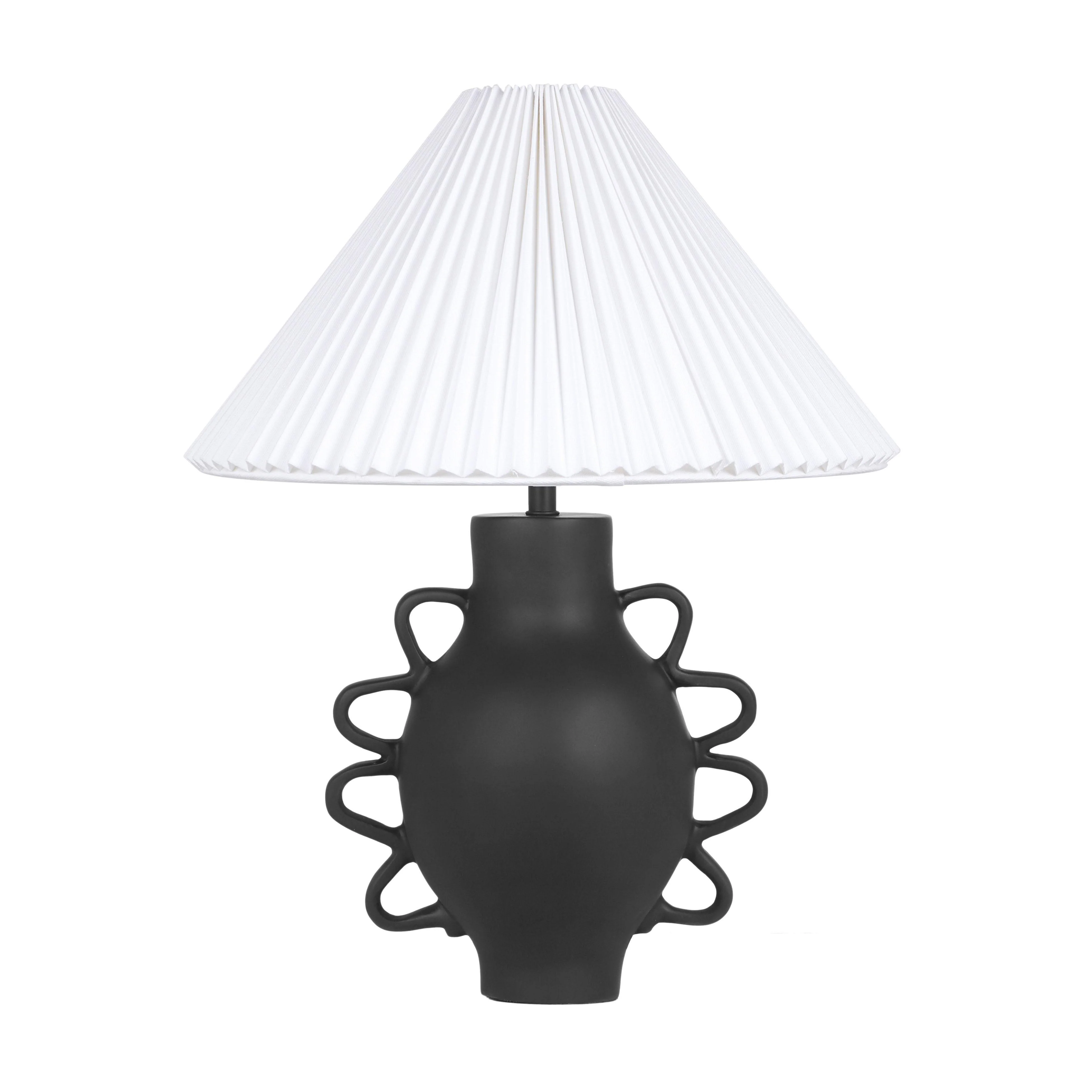 Hazza Black Pleated Table Lamp - Frankwebs