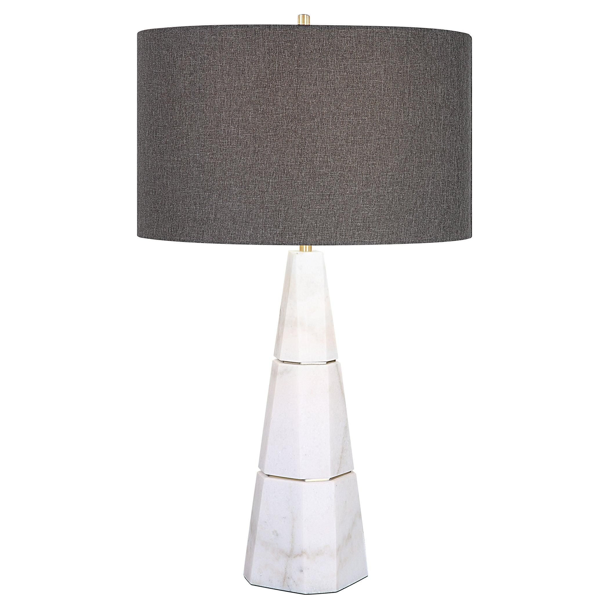 CITADEL WHITE MARBLE TABLE LAMP - Frankwebs