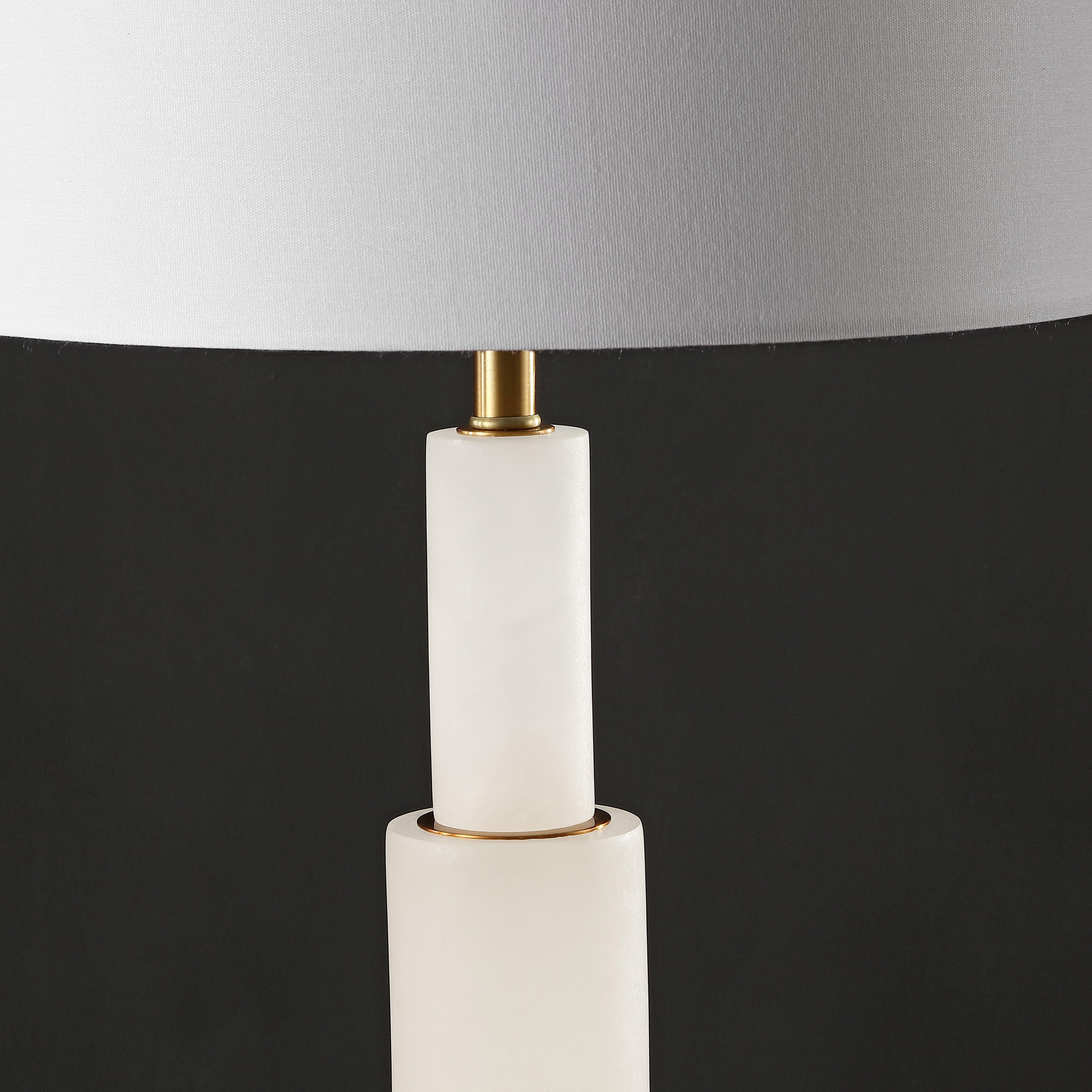 GARDINER ALABASTER TIERED TABLE LAMP - Frankwebs