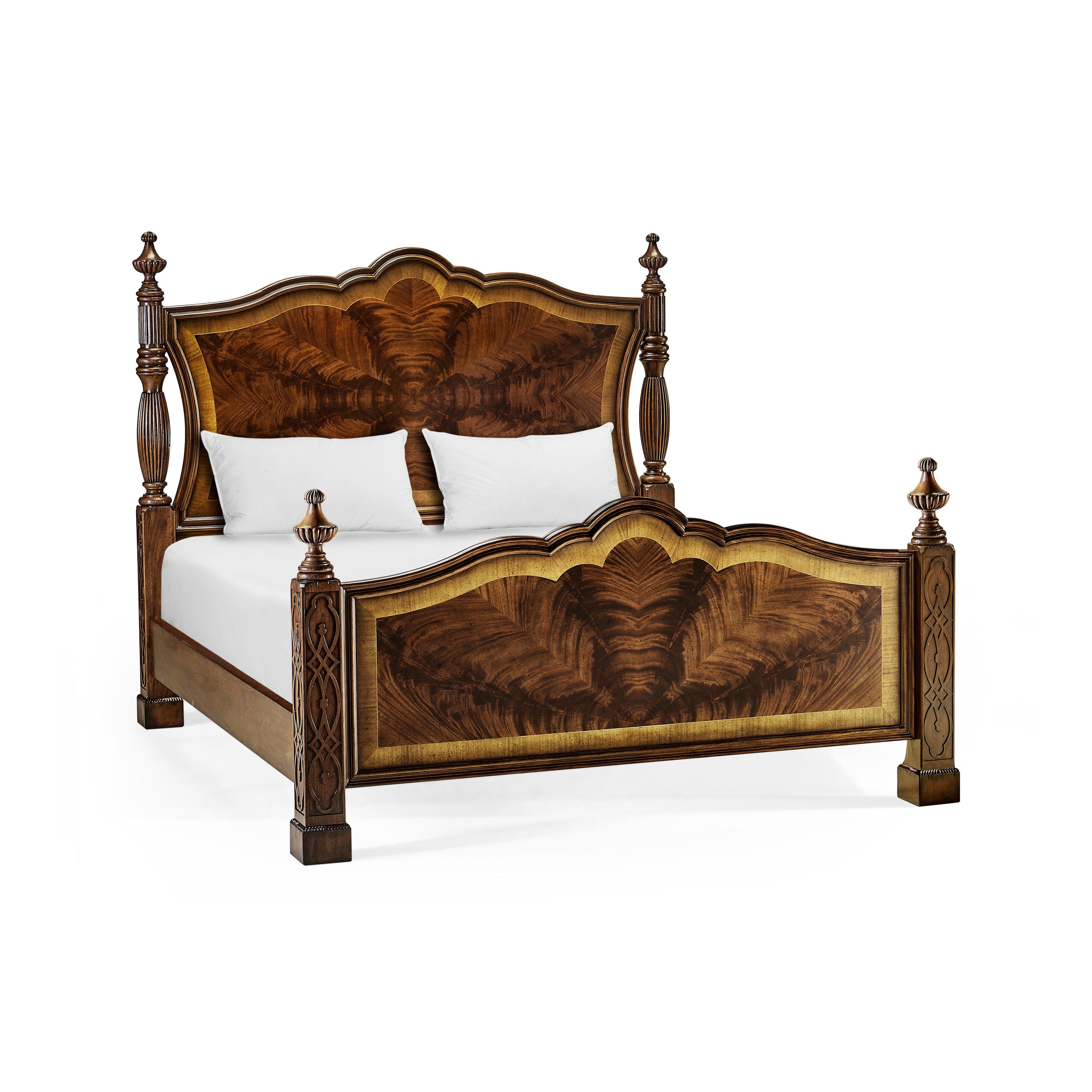Versailles Mahogany King Poster Bed - Frankwebs