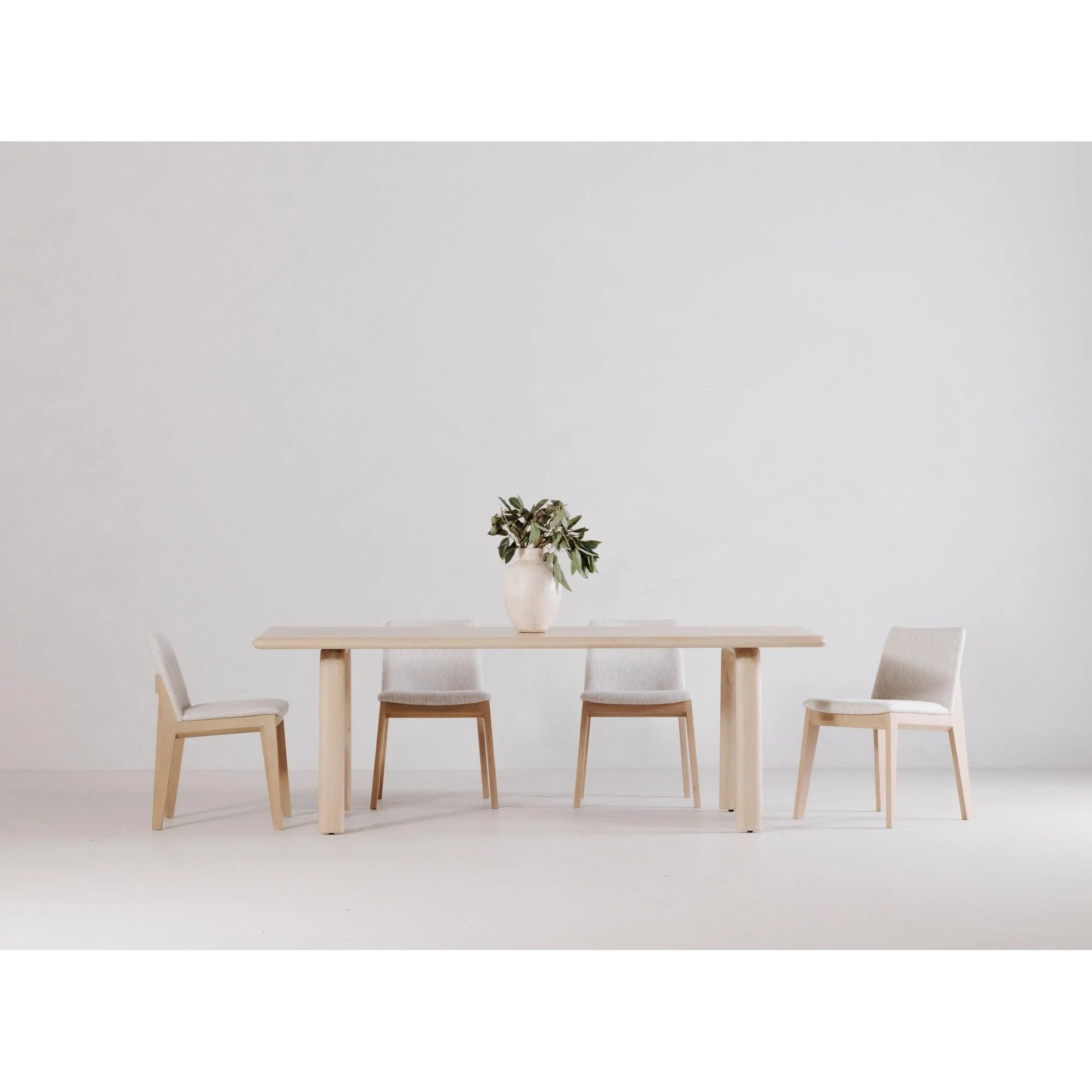 Deco Oak Dining Chair Light Grey - Set Of Two - Frankwebs