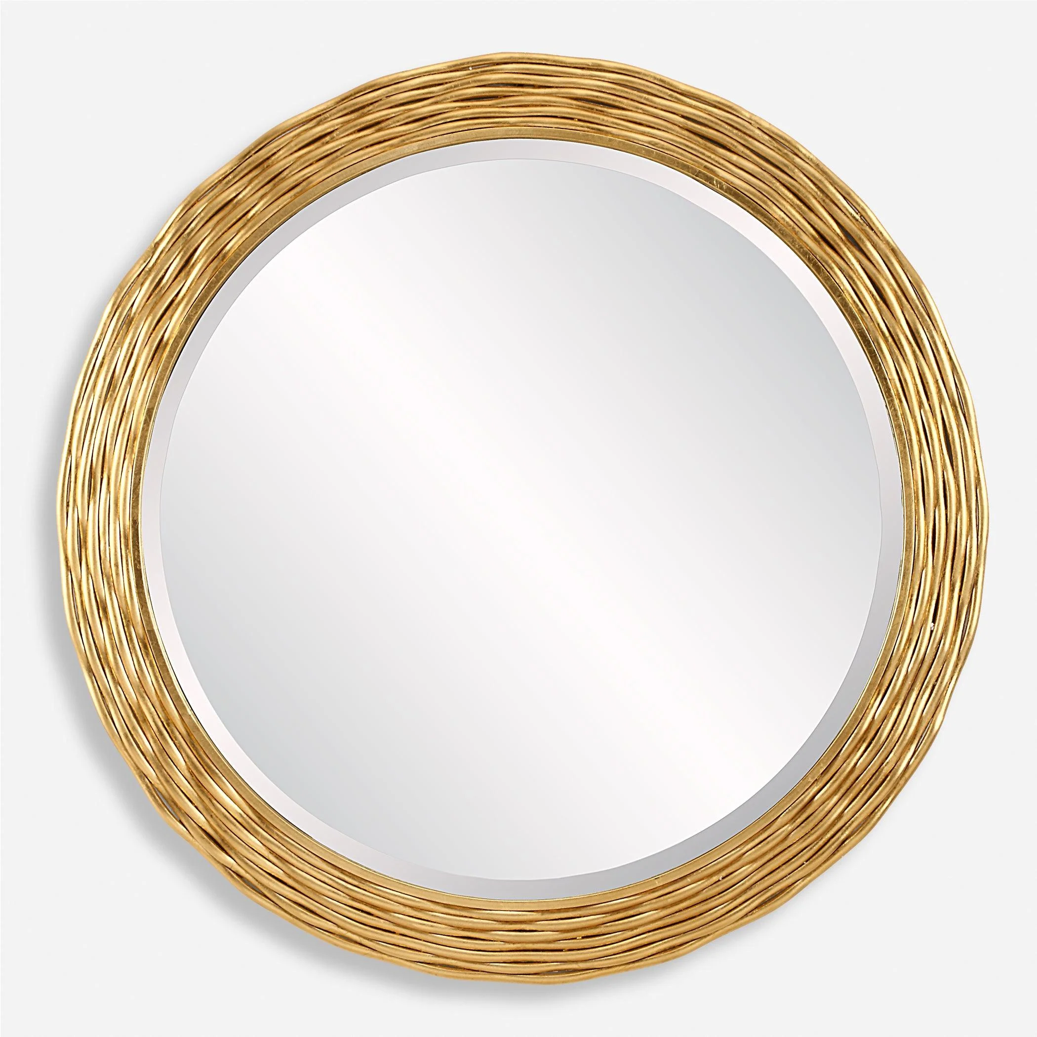 Celeste Gold Round Mirror - Frankwebs