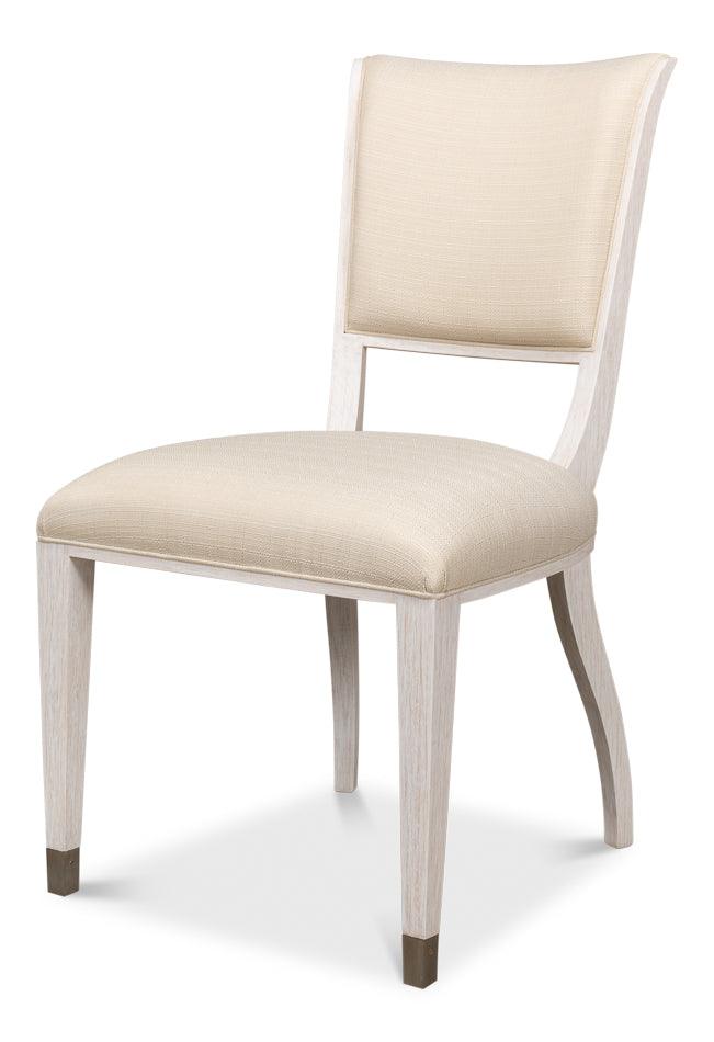 Elegant Dining Side Chair Whitewash Wht - Set of 2 - Frankwebs