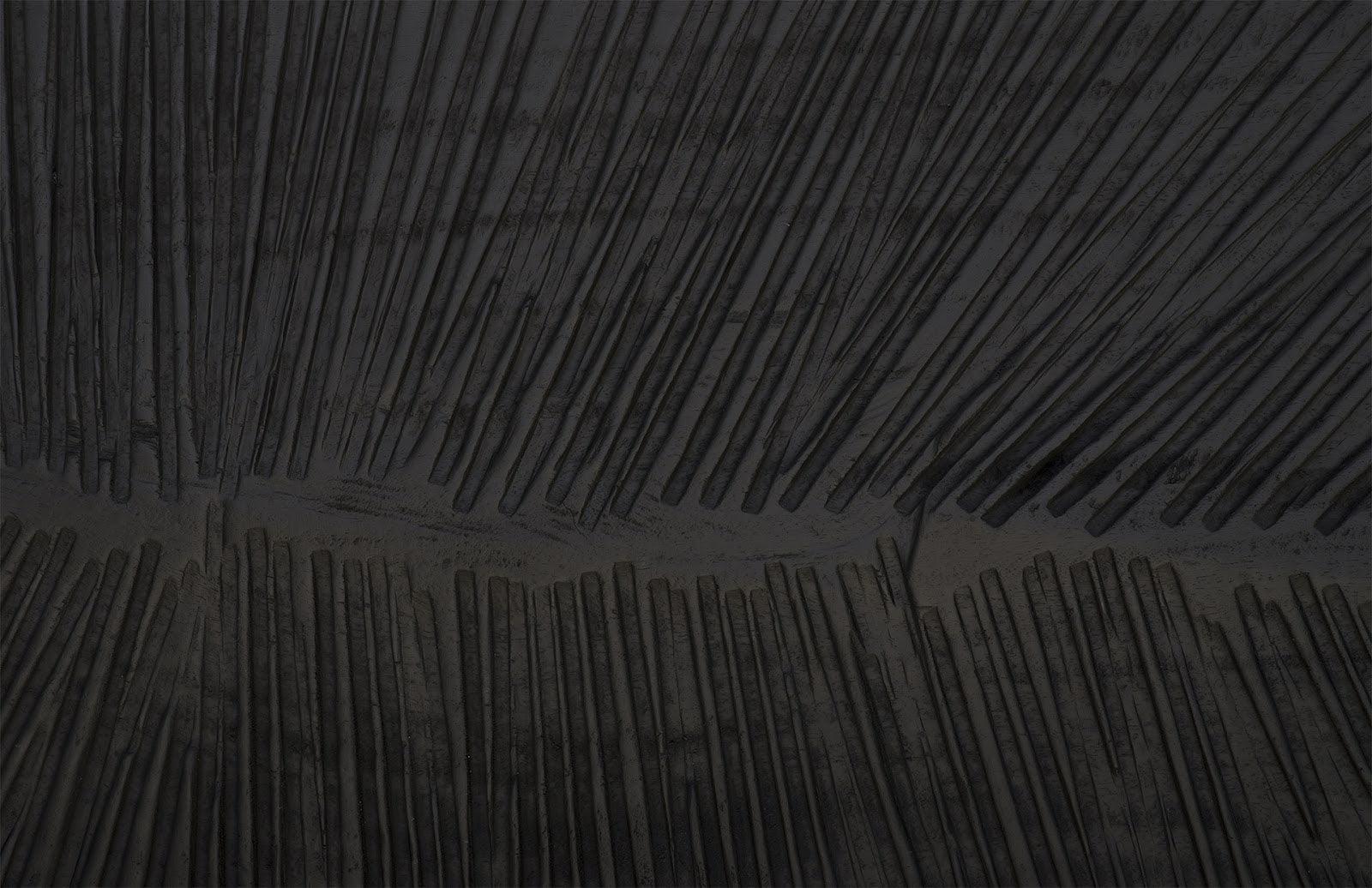 Carved Leaf on Stand, Burnt, LG - Frankwebs