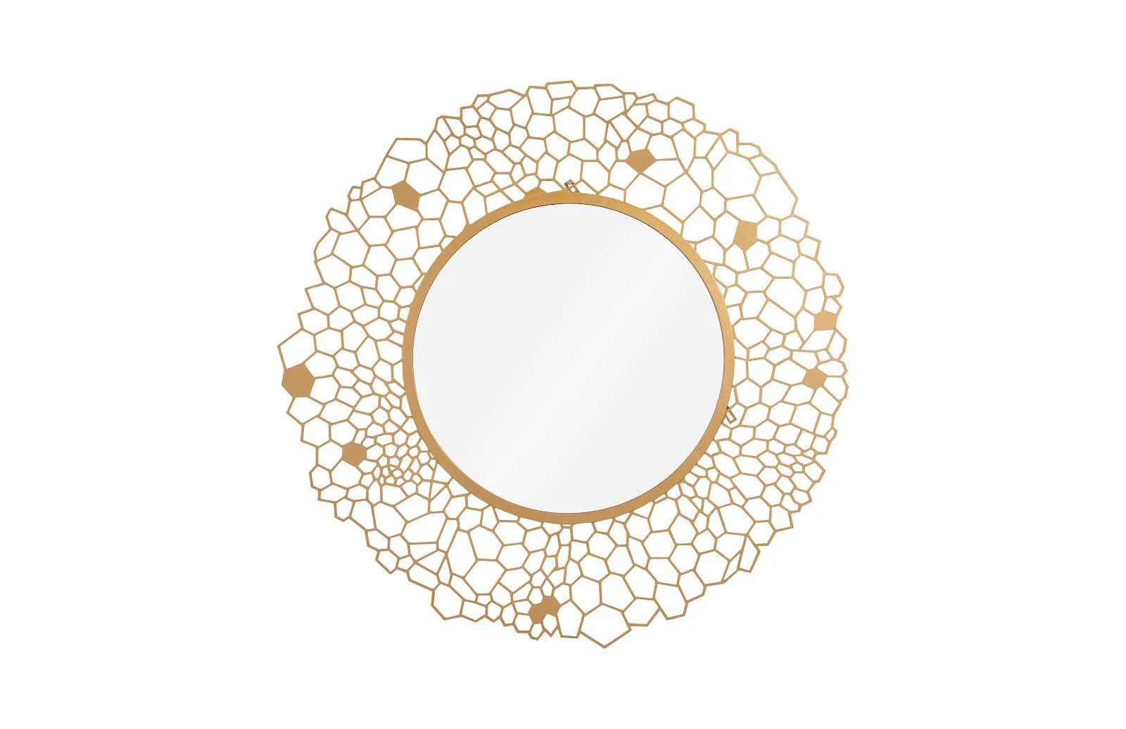 Round Honeycomb Mirror Brass - Frankwebs