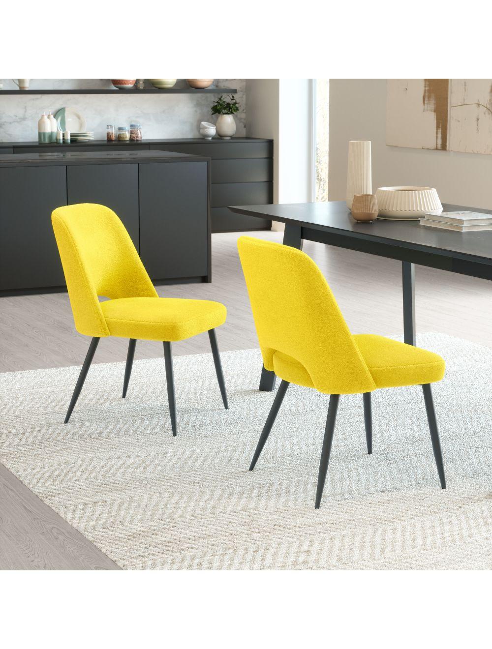 Teddy Dining Chair (Set of 2) Yellow - Frankwebs