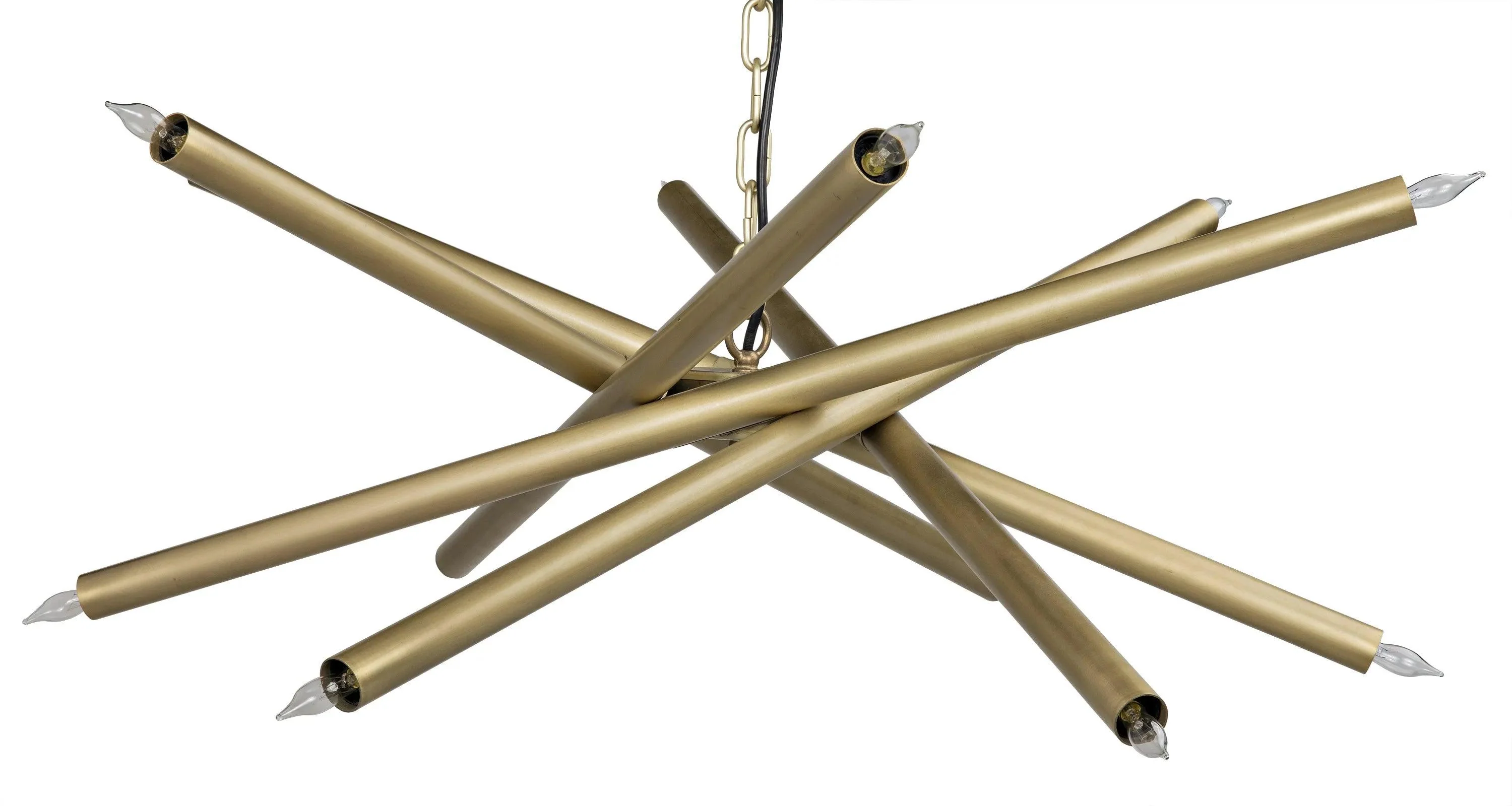 Ikram Chandelier, Small, Metal with Brass Finish - Frankwebs