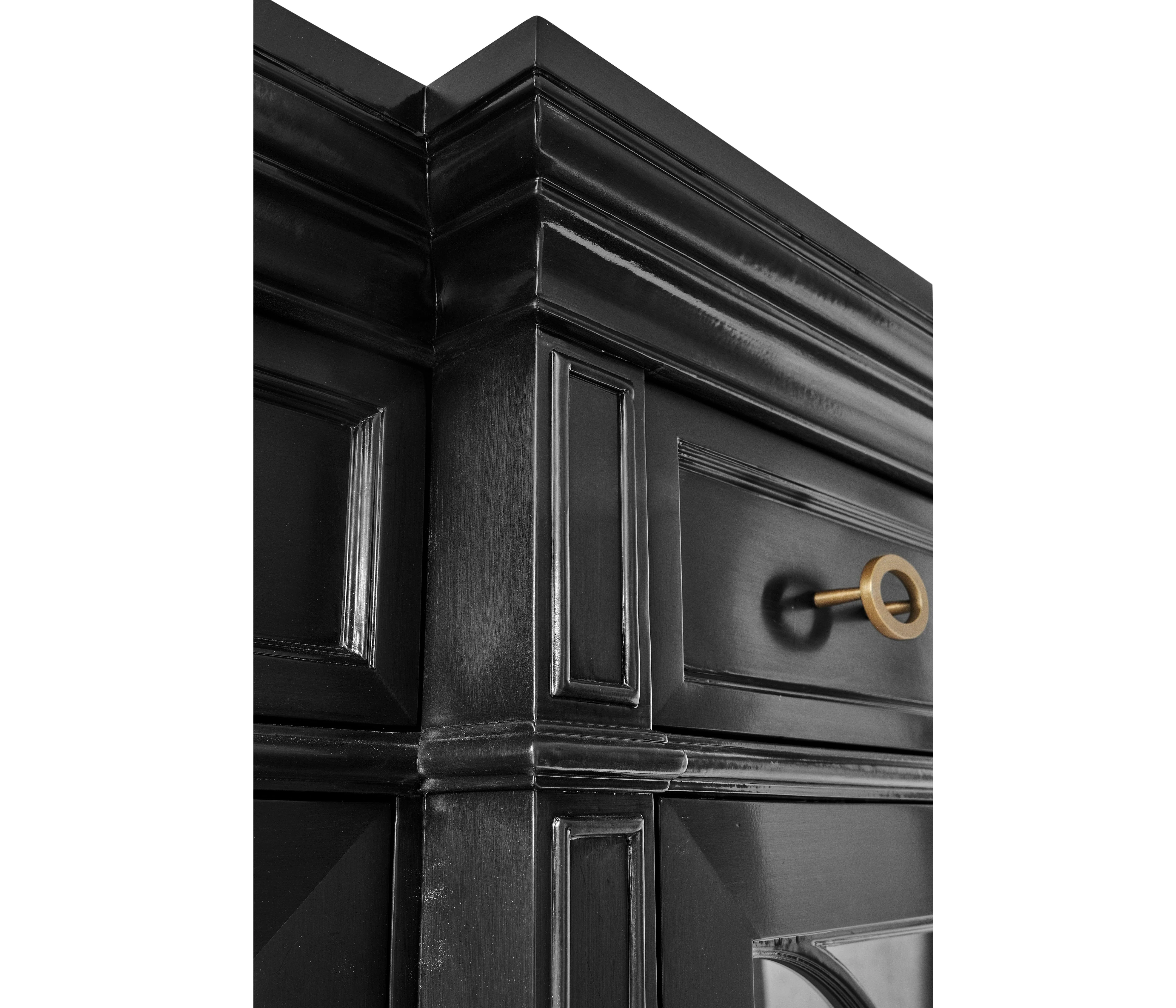 Breakfront Black Display Cabinet - Frankwebs