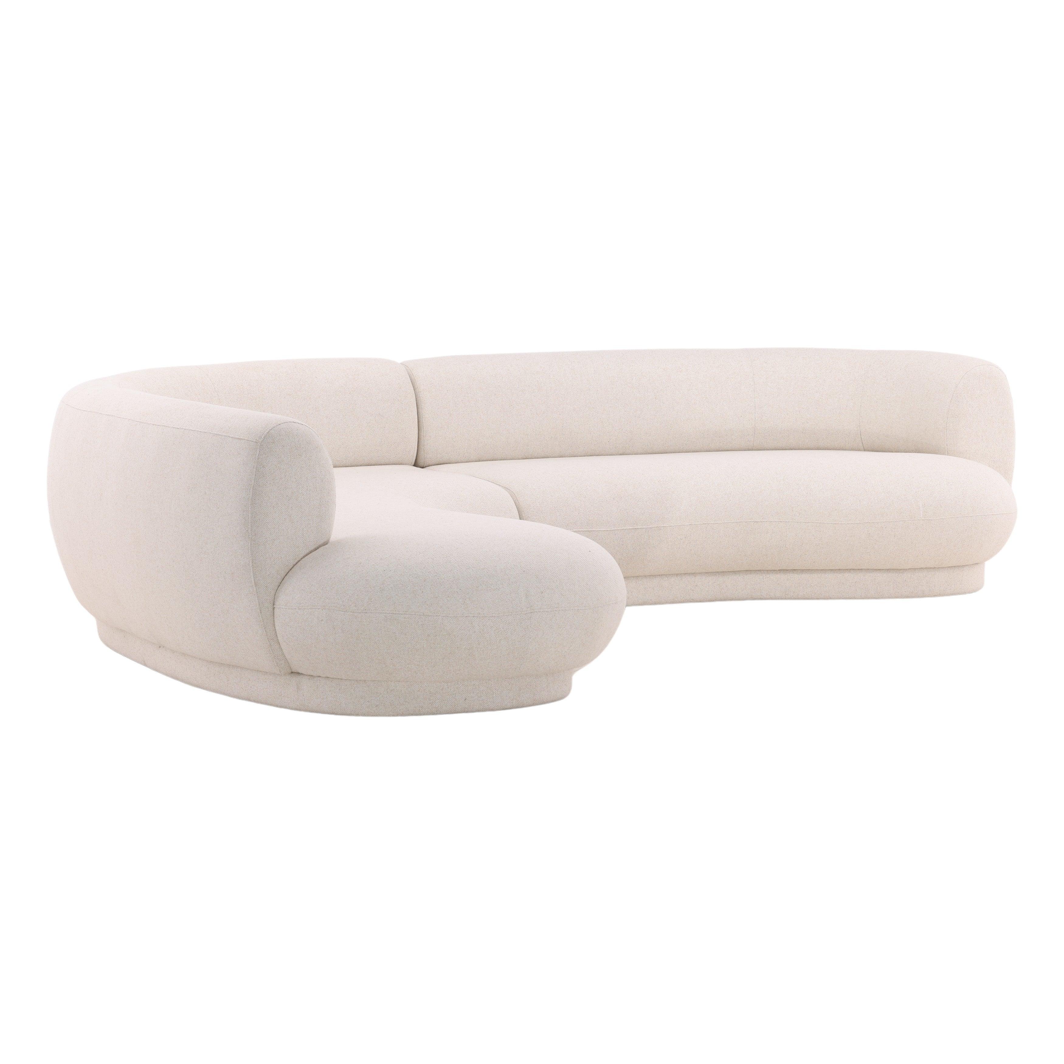 Lakesh Left Chaise Sectional Cream - Frankwebs