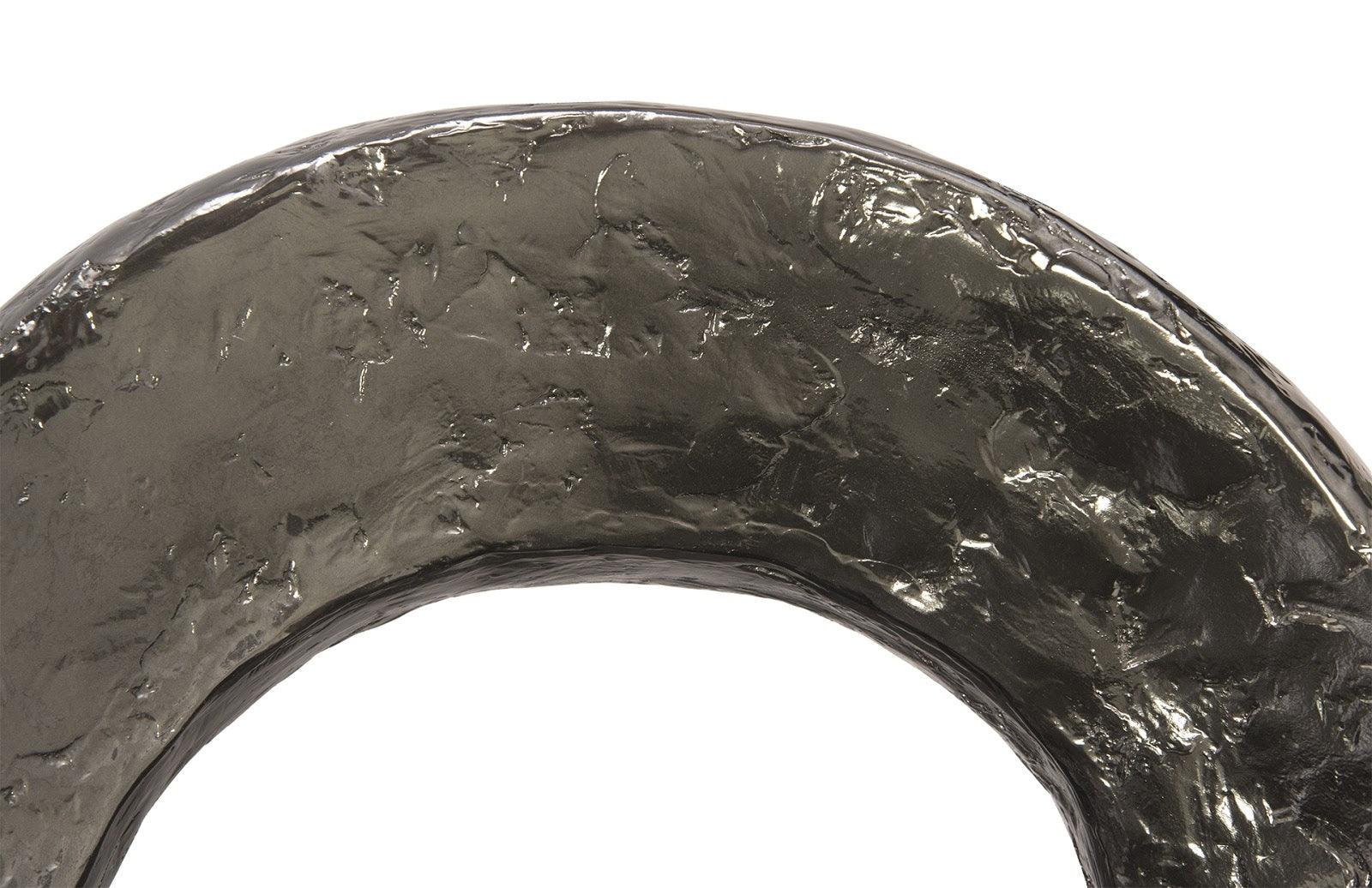 Trifoil Coffee Table, Liquid Silver w/Glass - Frankwebs