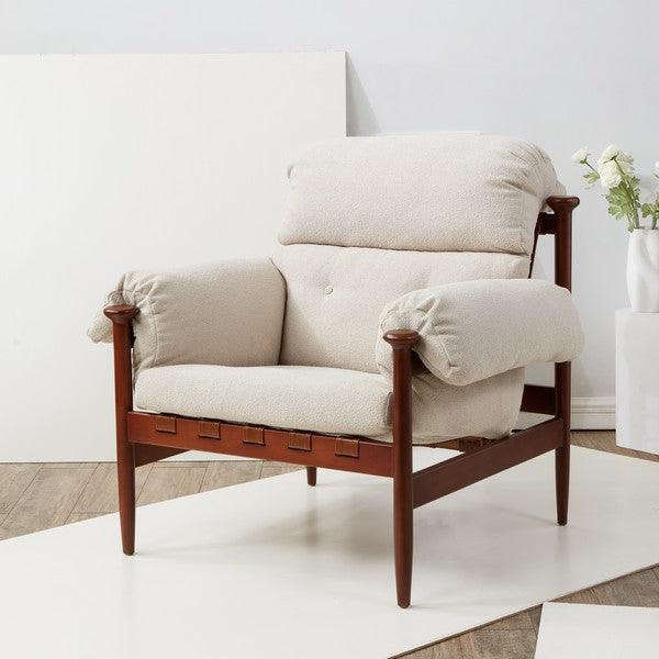 BLAKESON WOOD FRAME ACCENT CHAIR - Frankwebs