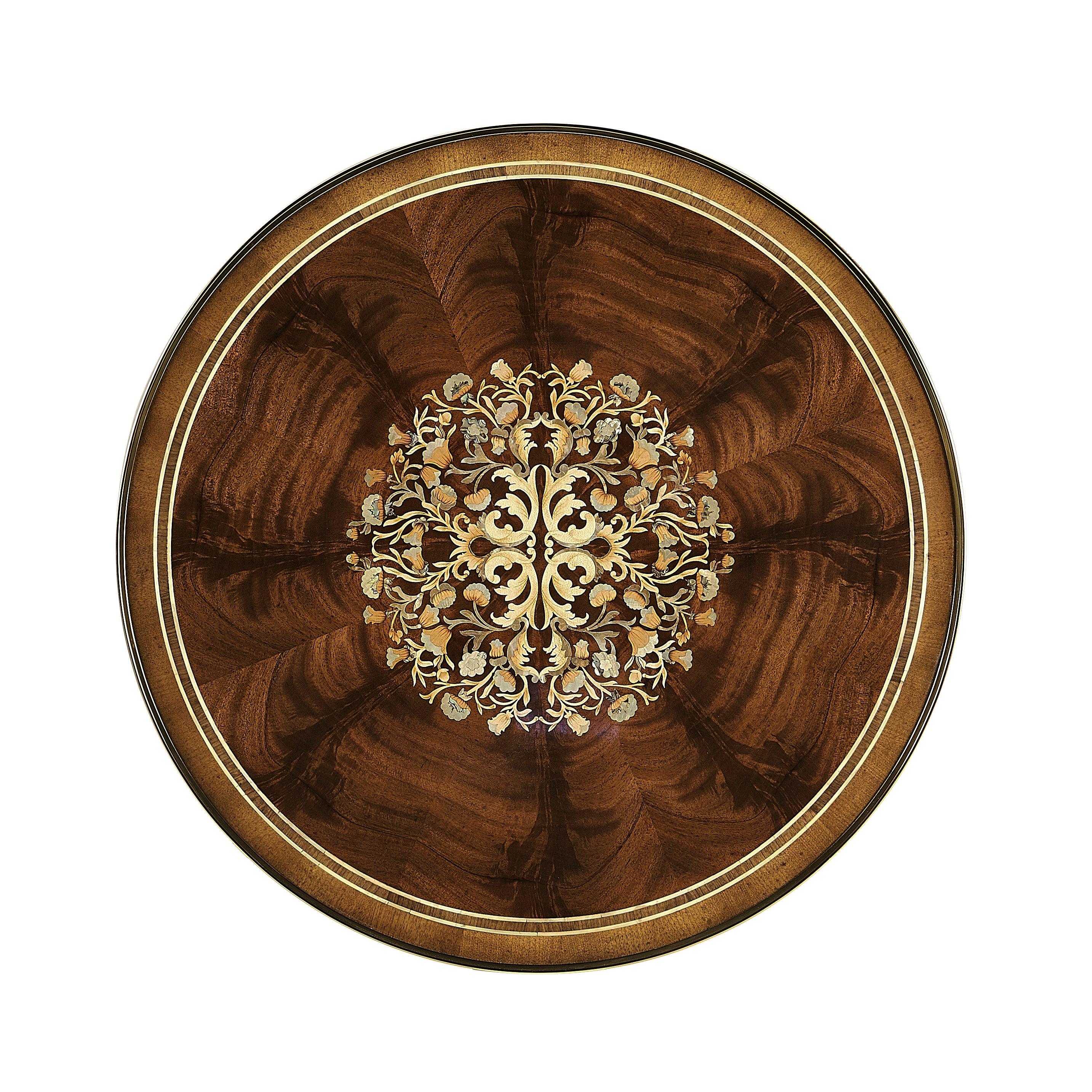 Mahogany & Pearl Accent Table - Frankwebs