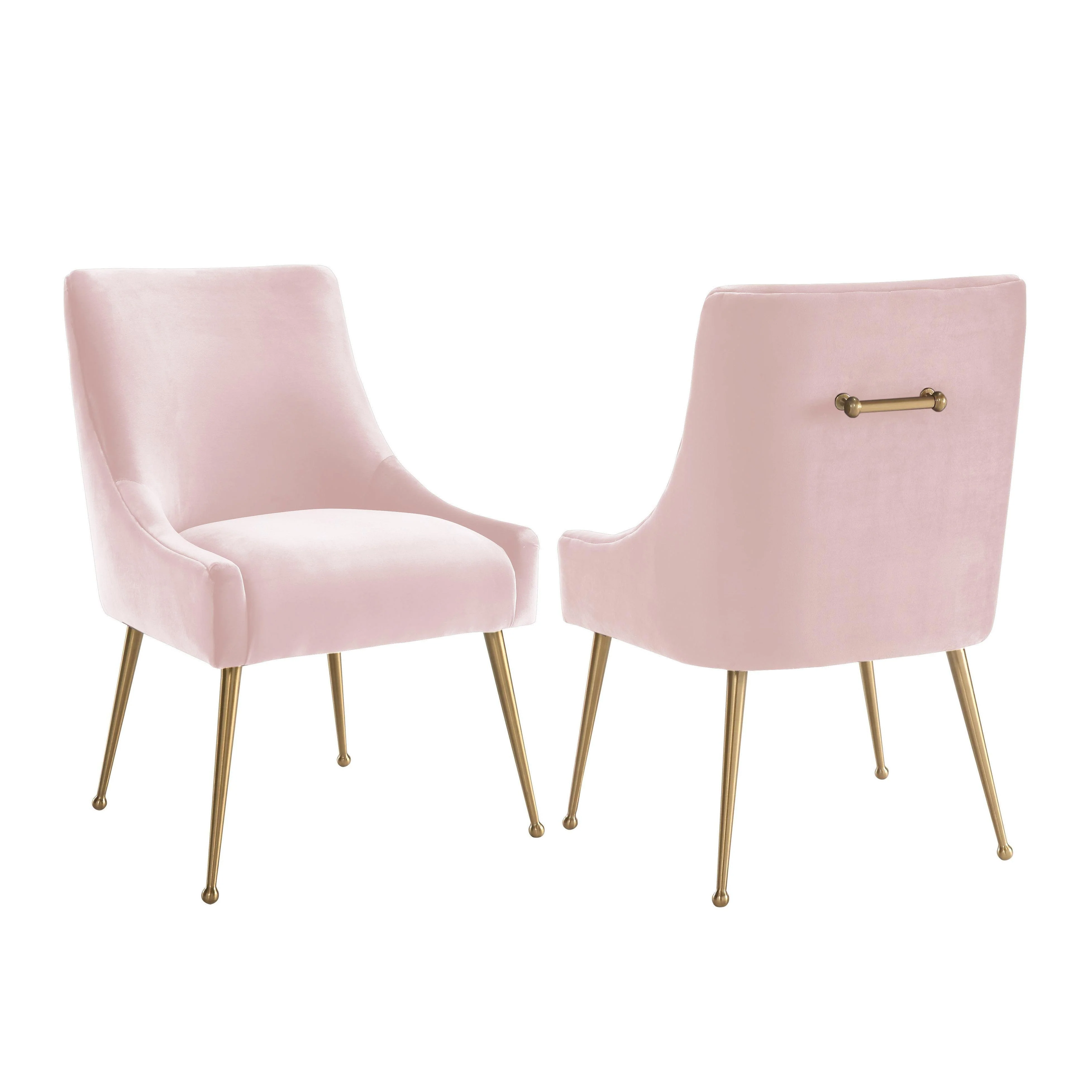Beatrix Blush Velvet Side Chair - Frankwebs