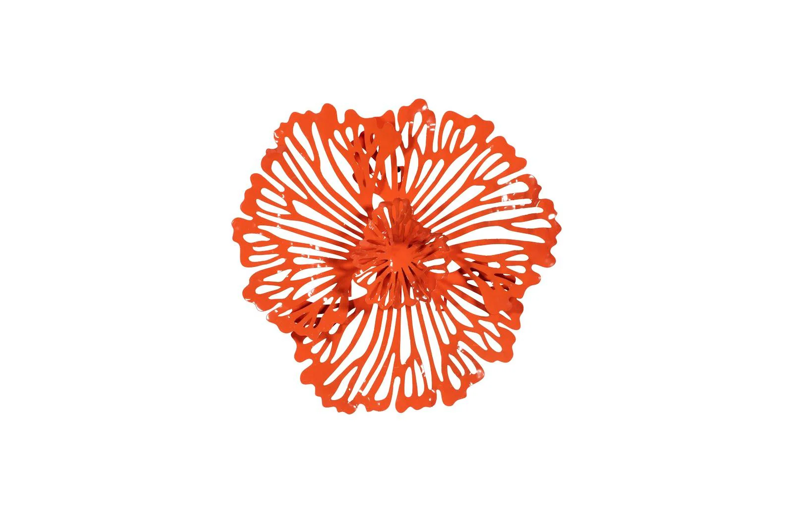 Flower Wall Art, Extra Small, Coral, Metal - Frankwebs