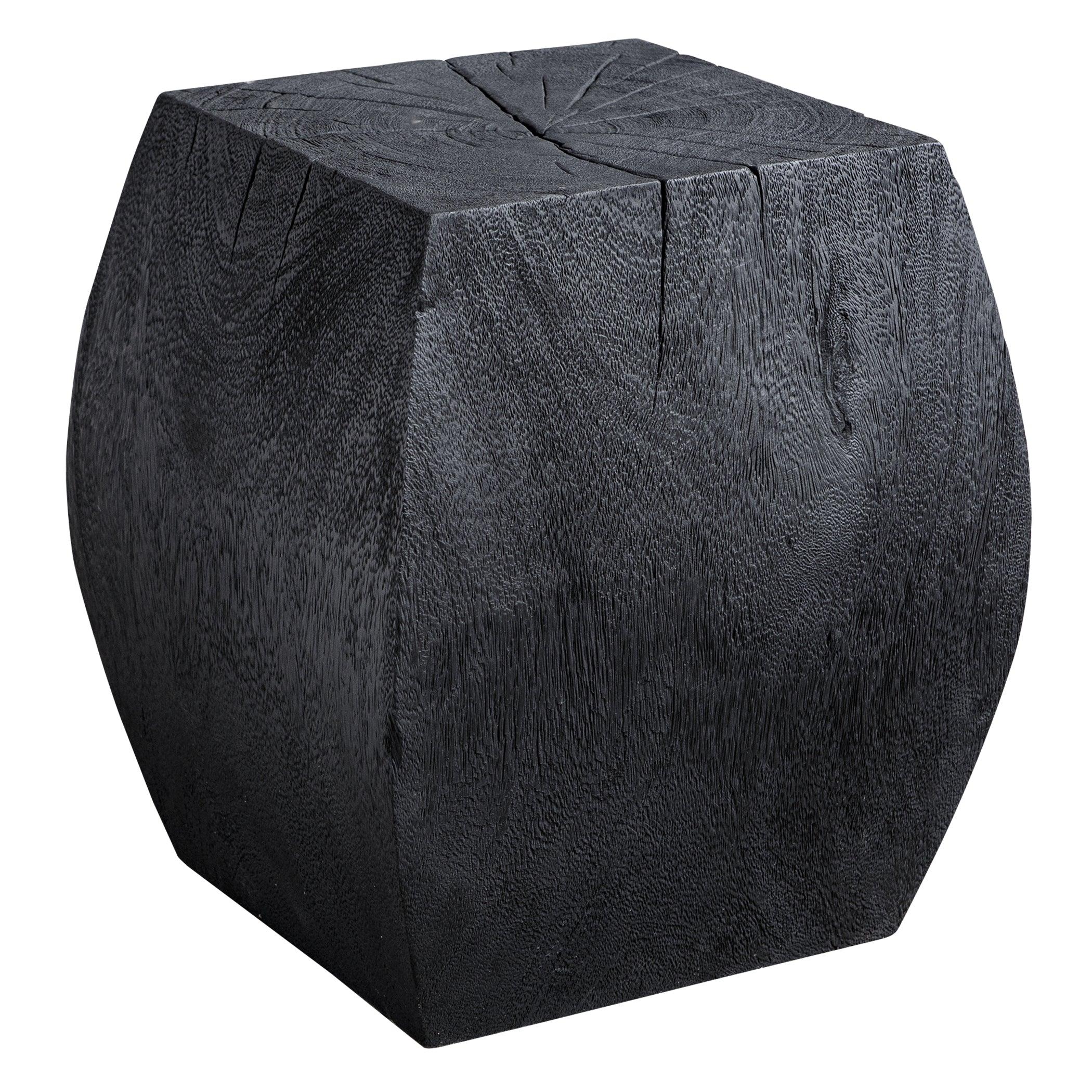 Grove Black Wooden Accent Stool - Frankwebs