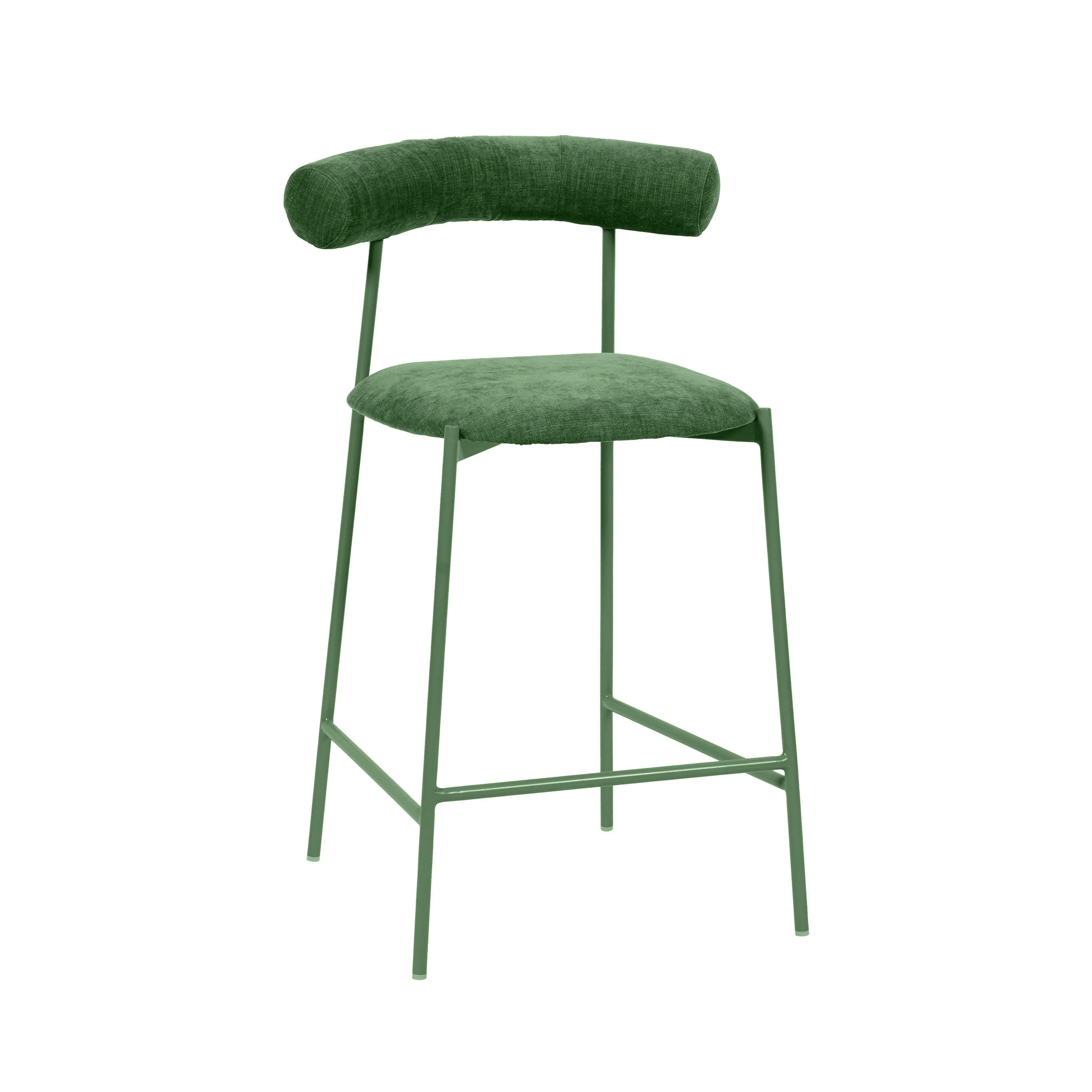 Liliana Forest Green Velvet Counter Stool - Frankwebs