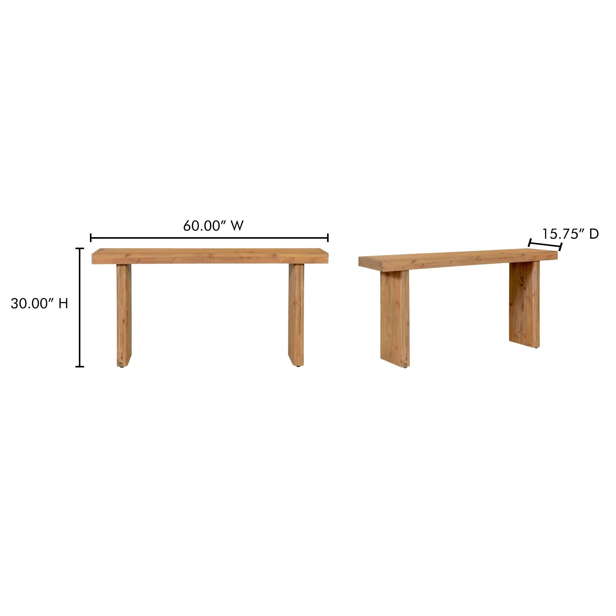 Monterey Console Table Rustic Blonde - Frankwebs