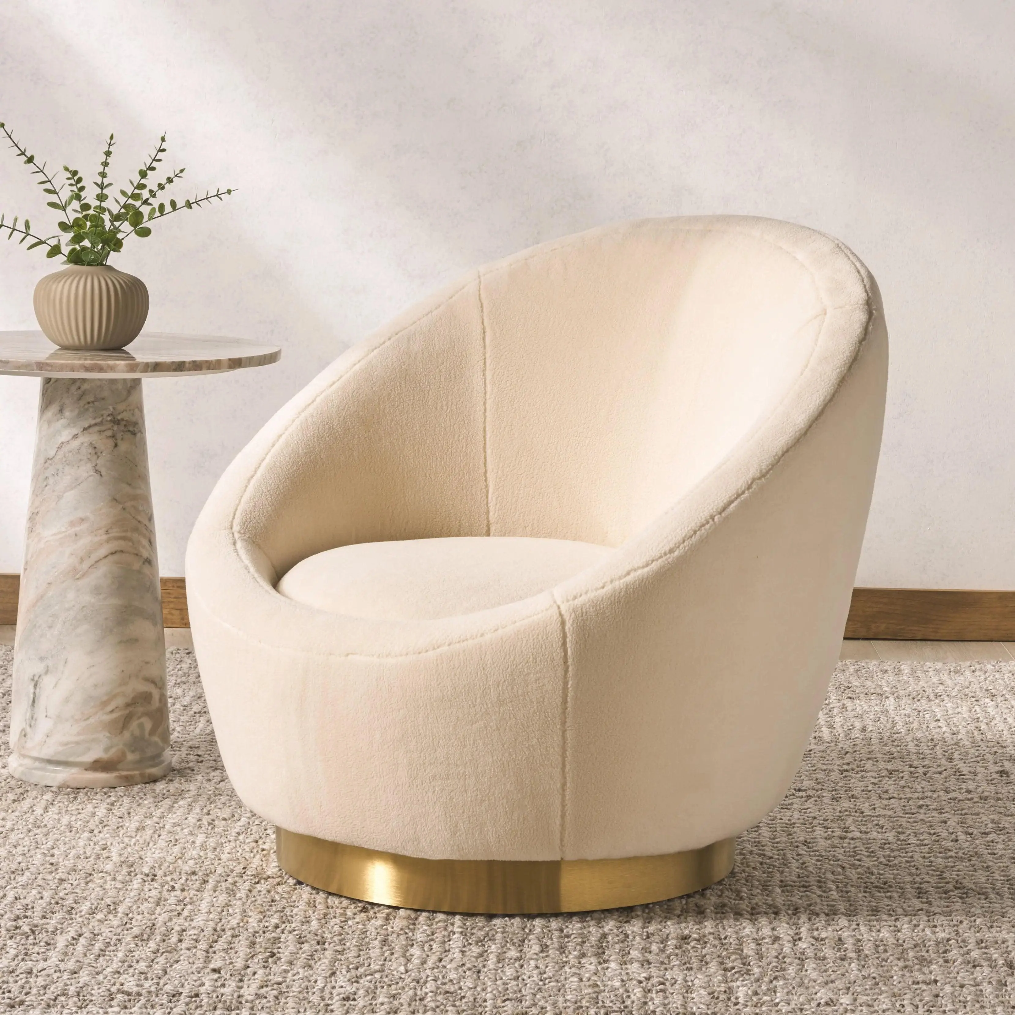 PIPPA FAUX LAMB WOOL CHAIR - Frankwebs