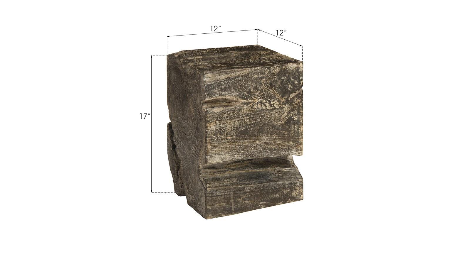 Black Wash Stool, Square - Frankwebs