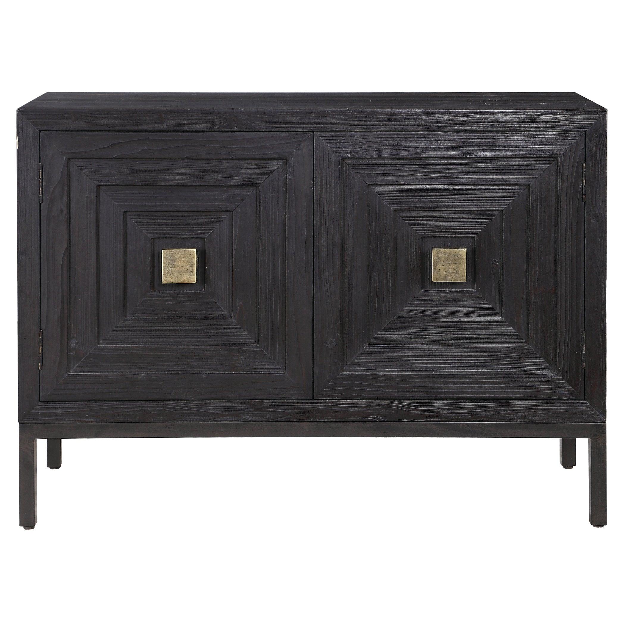 Aiken Dark Walnut 2 Door Cabinet - Frankwebs