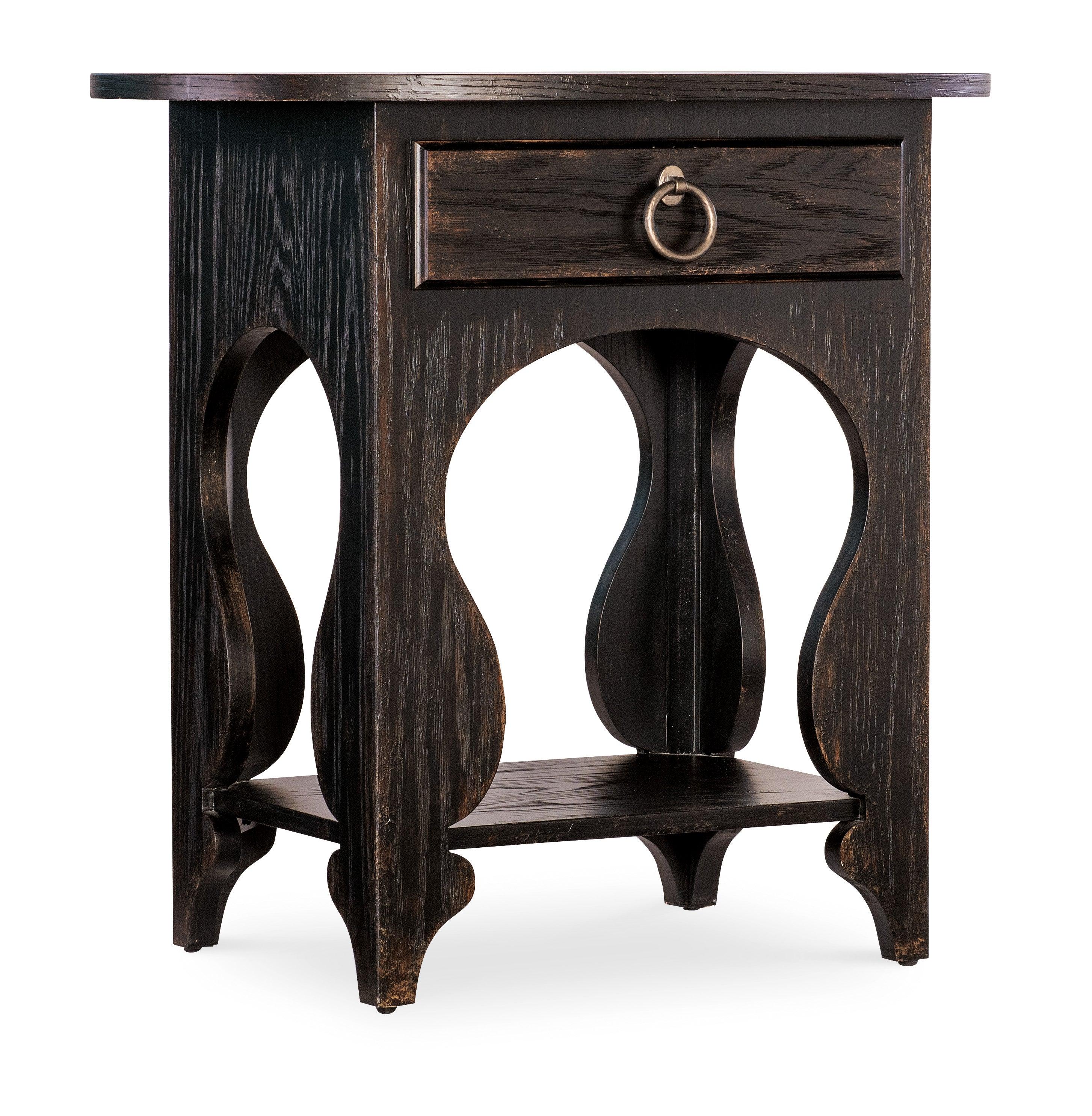 Americana One-Drawer Oval Nightstand - Molasses - Frankwebs