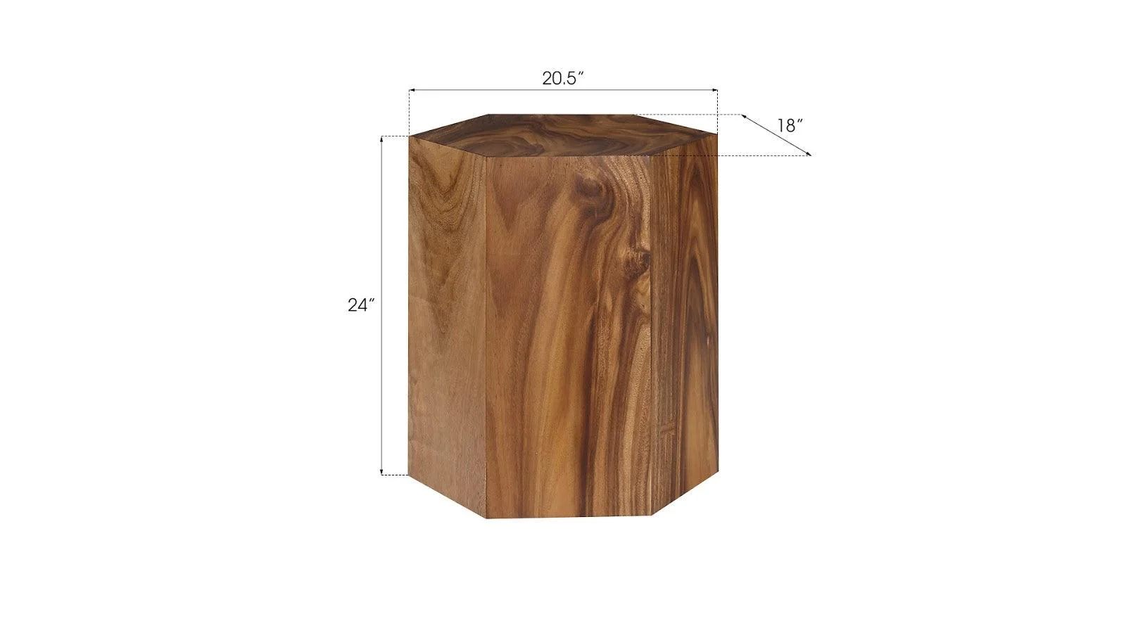 Honeycomb Side Table, Chamcha Wood, LG - Frankwebs