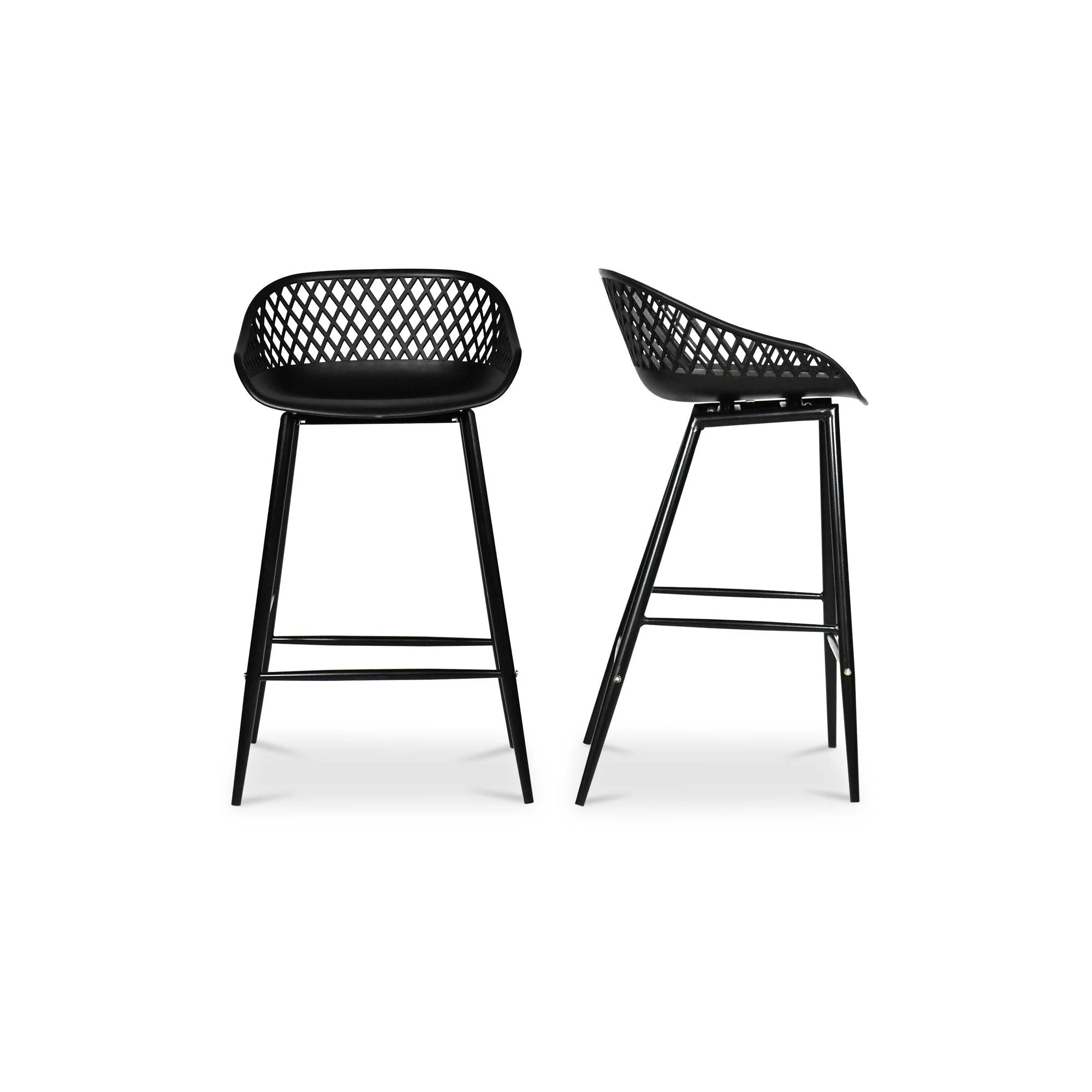 Piazza Outdoor Counter Stool Black - Set Of Two - Frankwebs