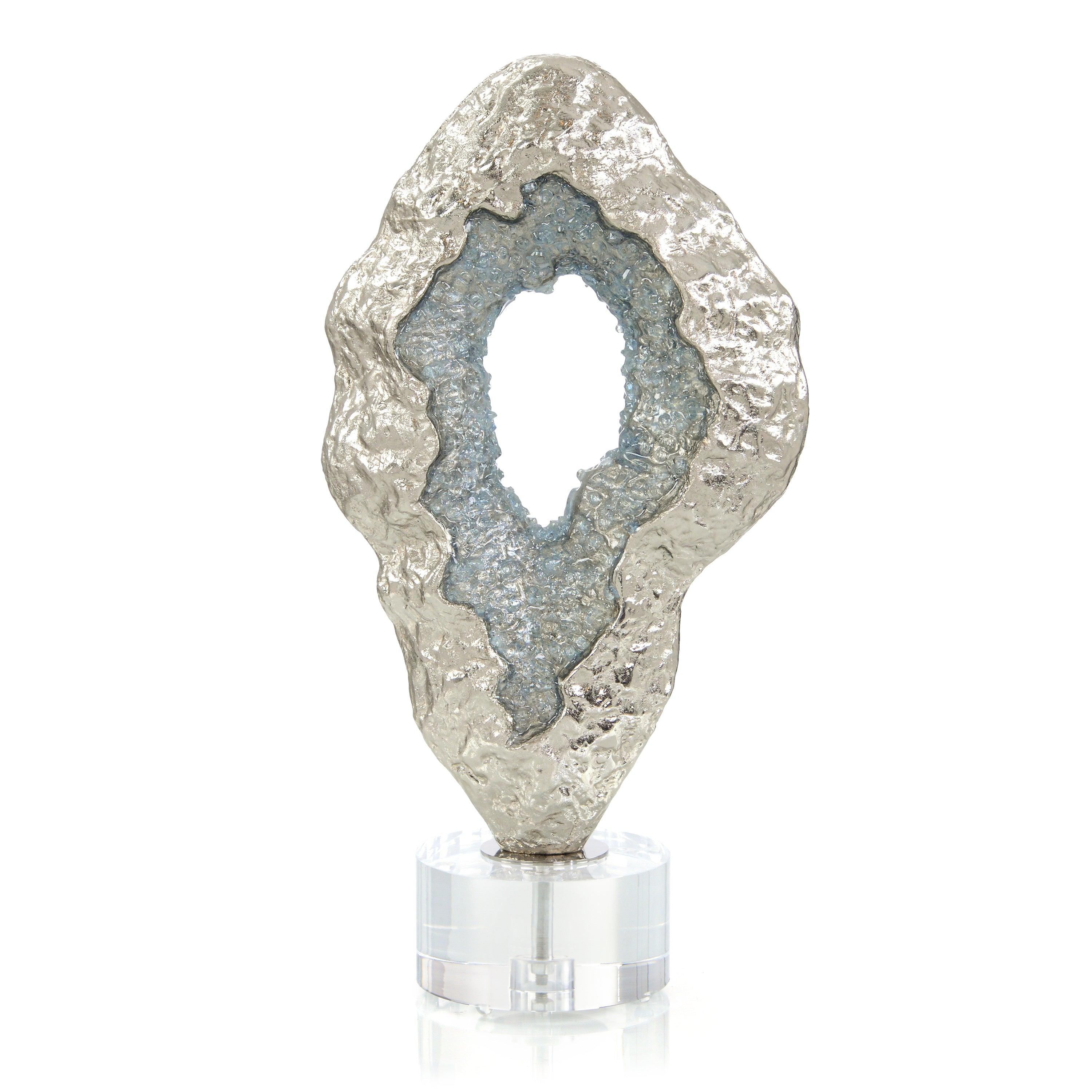 Fluctuating Blue Geode Sculpture - Frankwebs