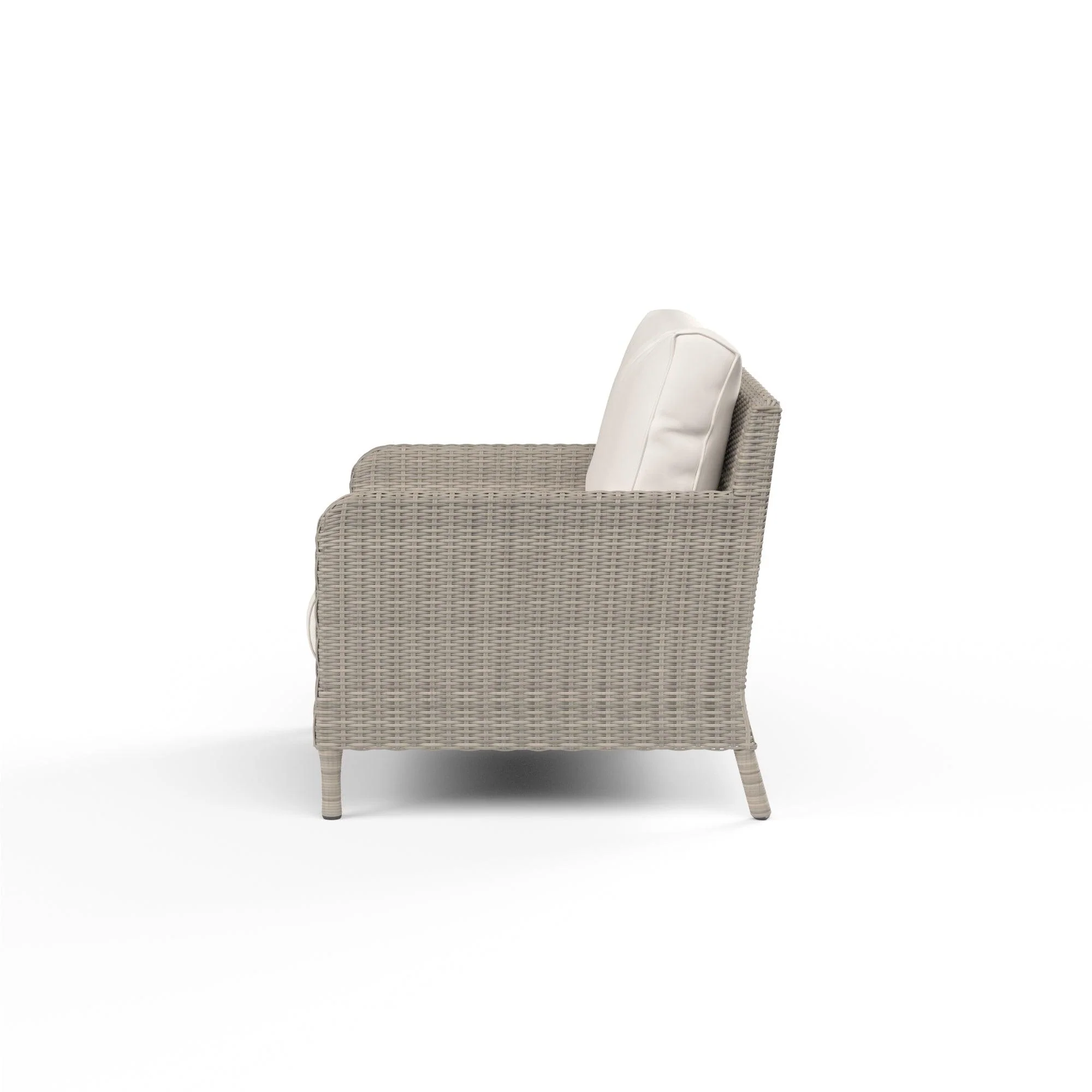 Manhattan Club Chair in Linen Canvas w/ Self Welt - Frankwebs