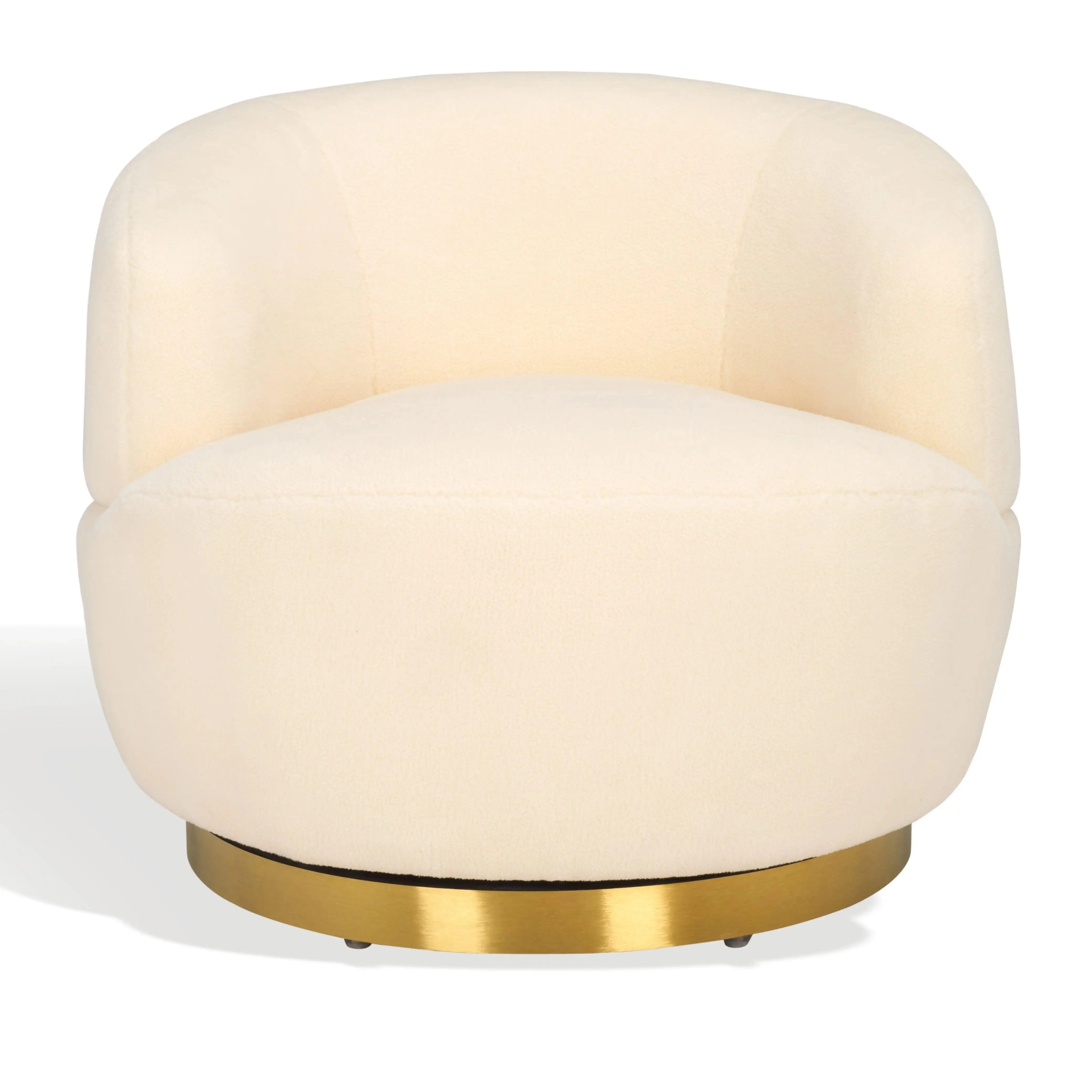 FLYNN FAUX LAMB WOOL SWIVEL CHAIR - Frankwebs