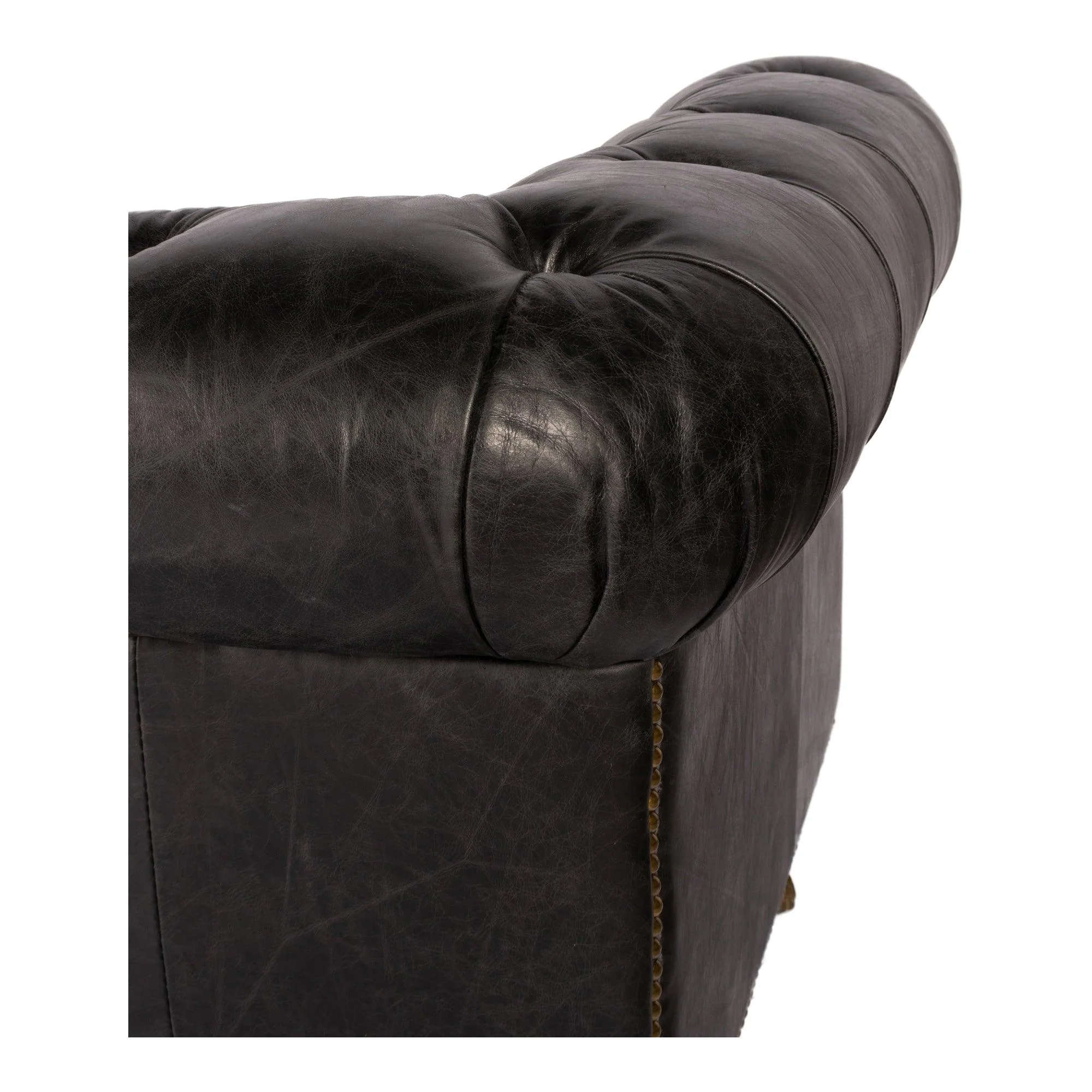 Birmingham Sofa Onyx Black Leather - Frankwebs