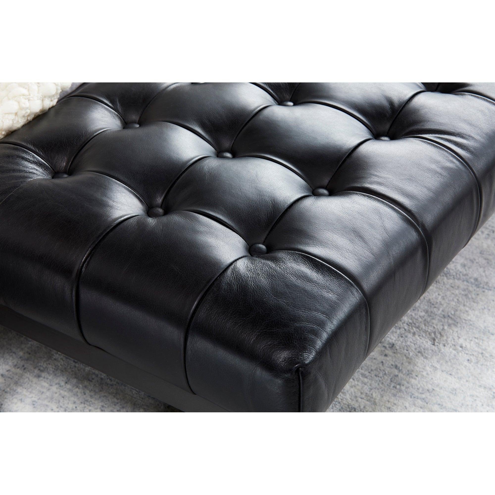 Wyatt Leather Bench Black - Frankwebs