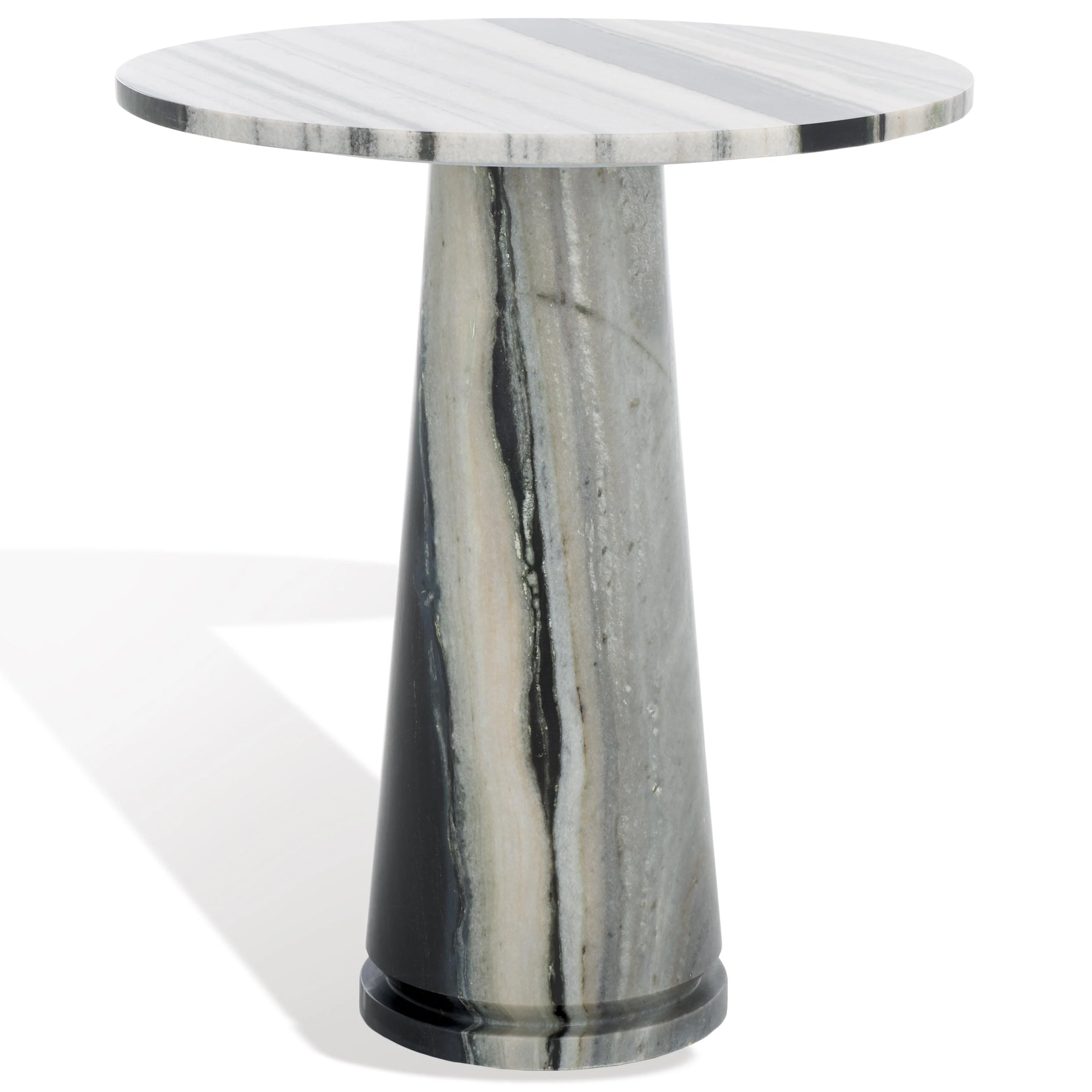 VALENTIA TALL ROUND MARBLE ACCENT TABLE - Frankwebs