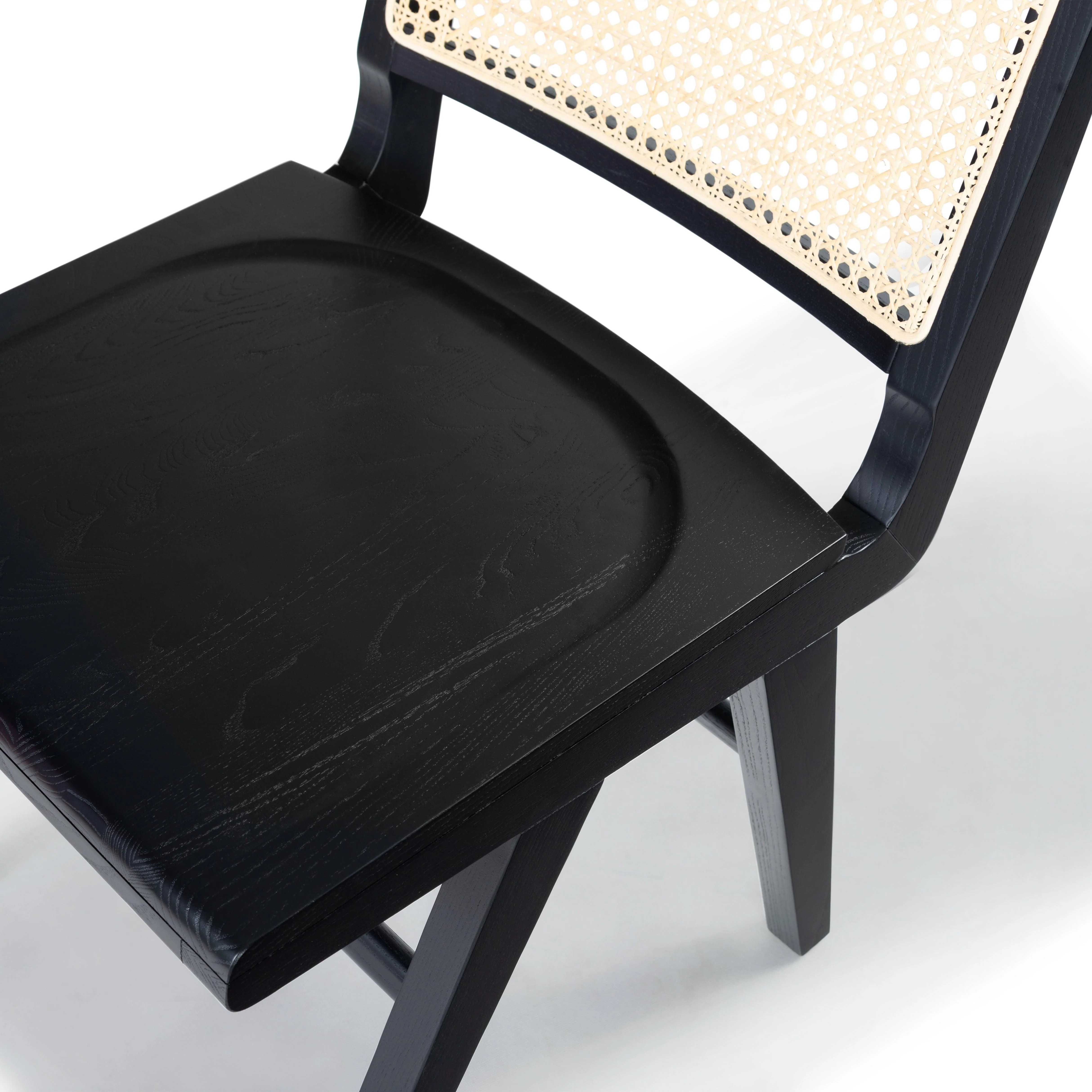 HATTIE FRENCH CANE WOOD SEAT DINING CHAIR - Frankwebs