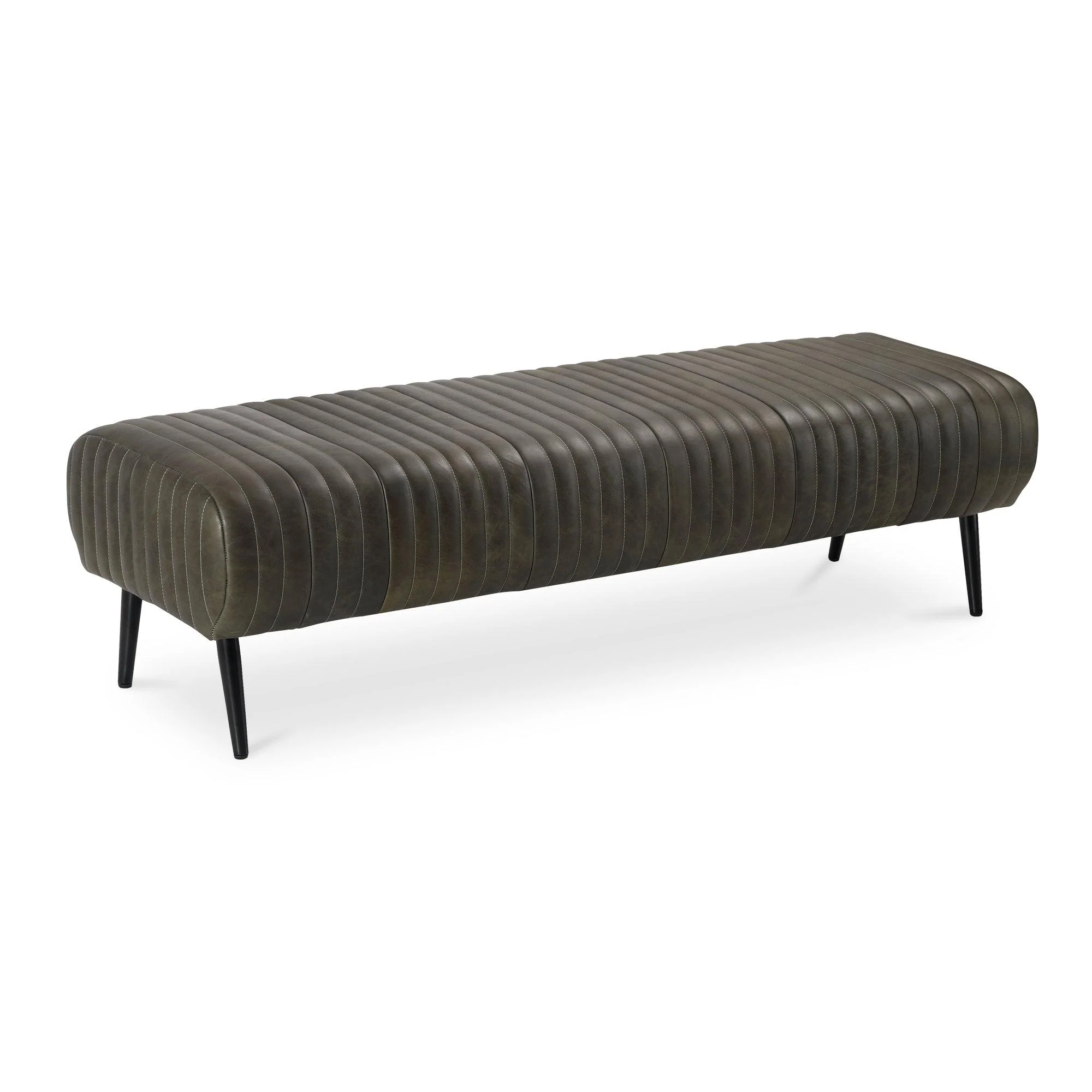 Endora Bench Charred Olive Leather - Frankwebs