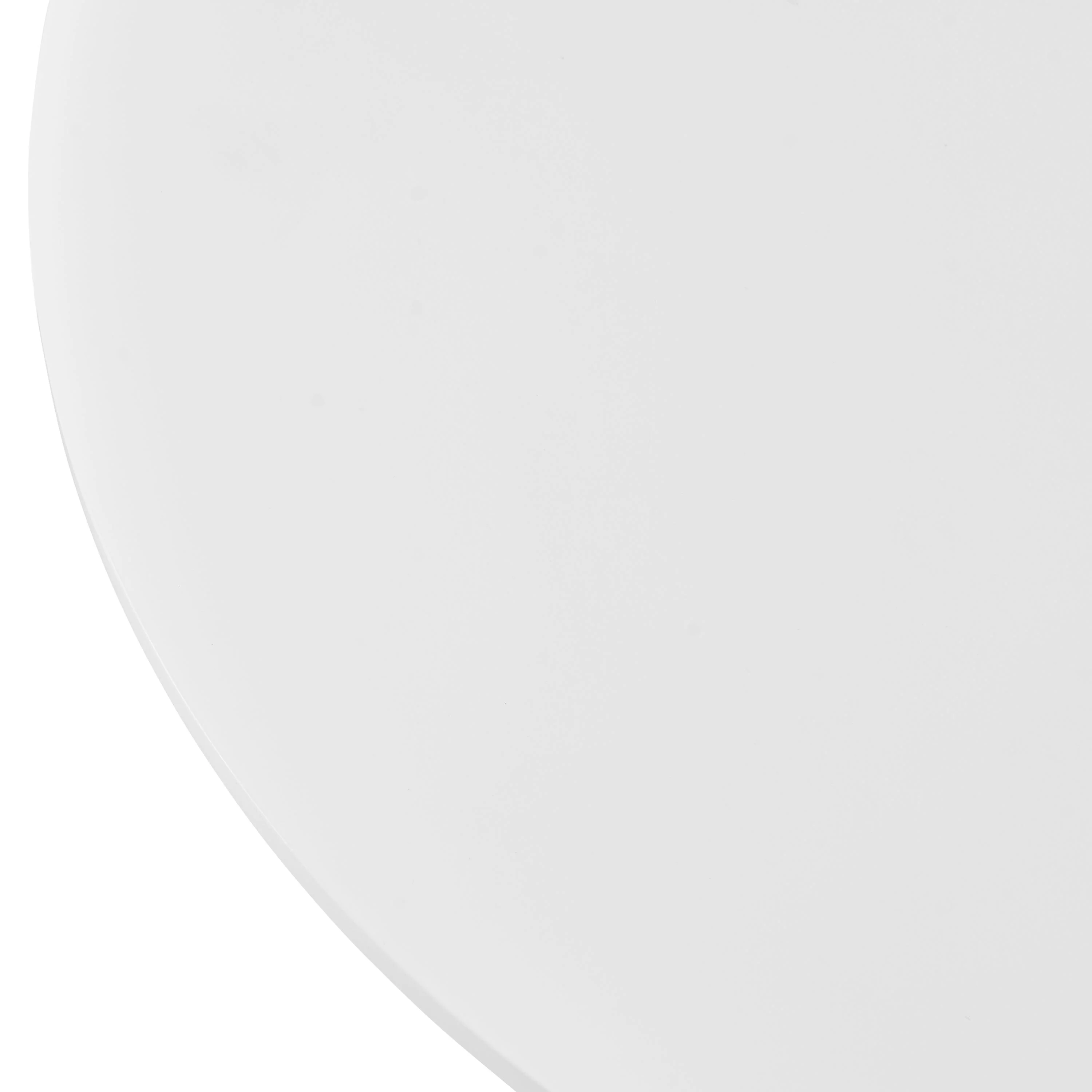 Manon Round Side Table in Matte White with Dark Walnut Legs - Frankwebs