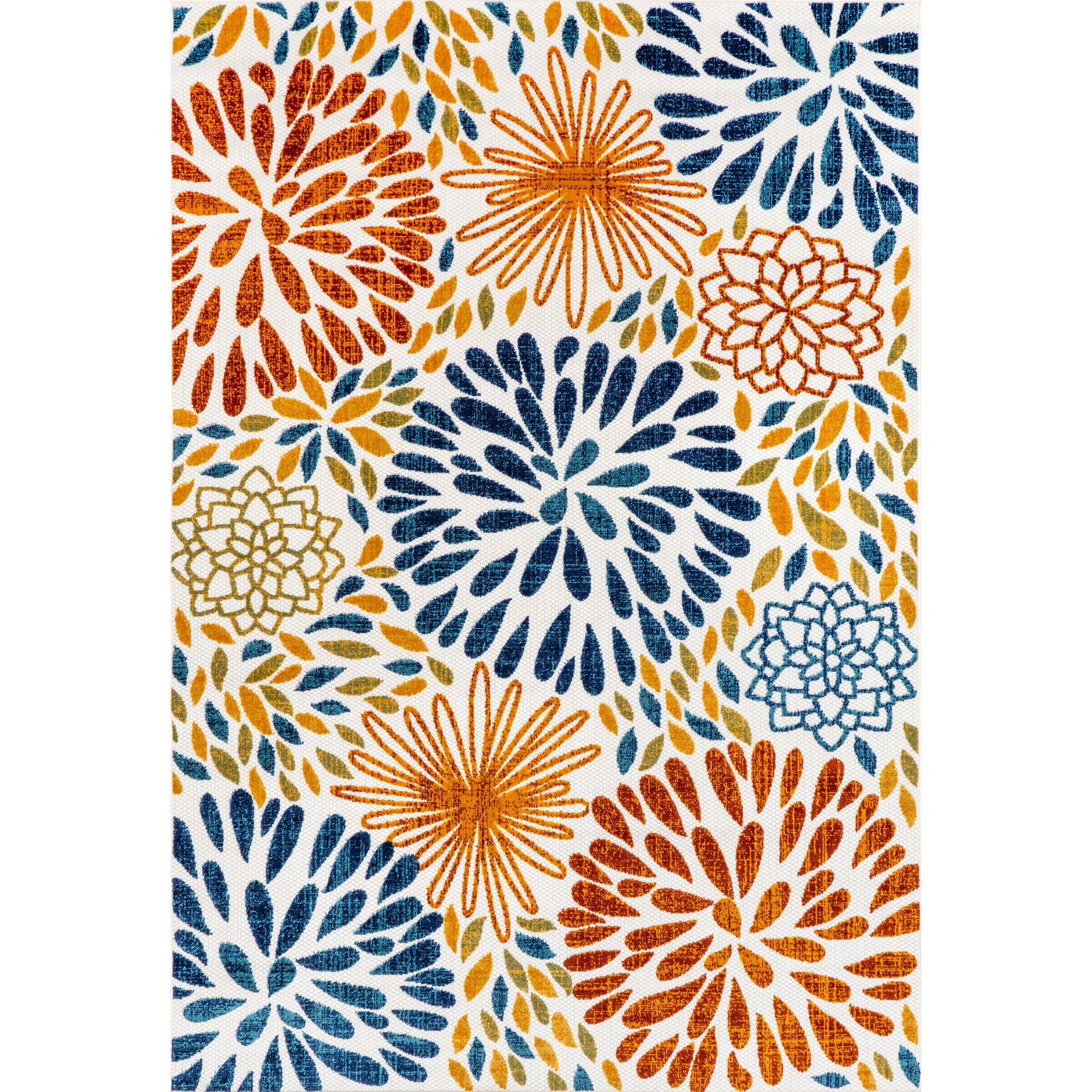 Monique Floral Indoor/Outdoor Area Rug - Frankwebs