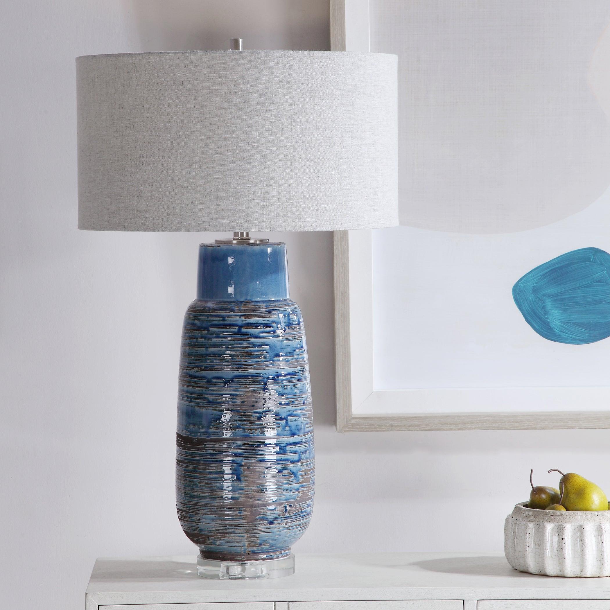 MAGELLAN BLUE TABLE LAMP - Frankwebs