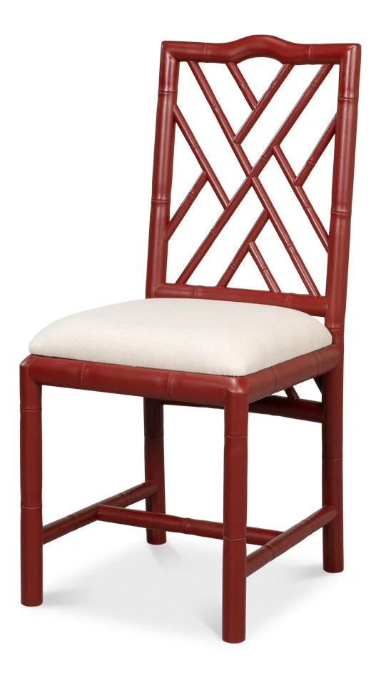 Brighton Bamboo Side Chair - Red - Set of 2 - Frankwebs