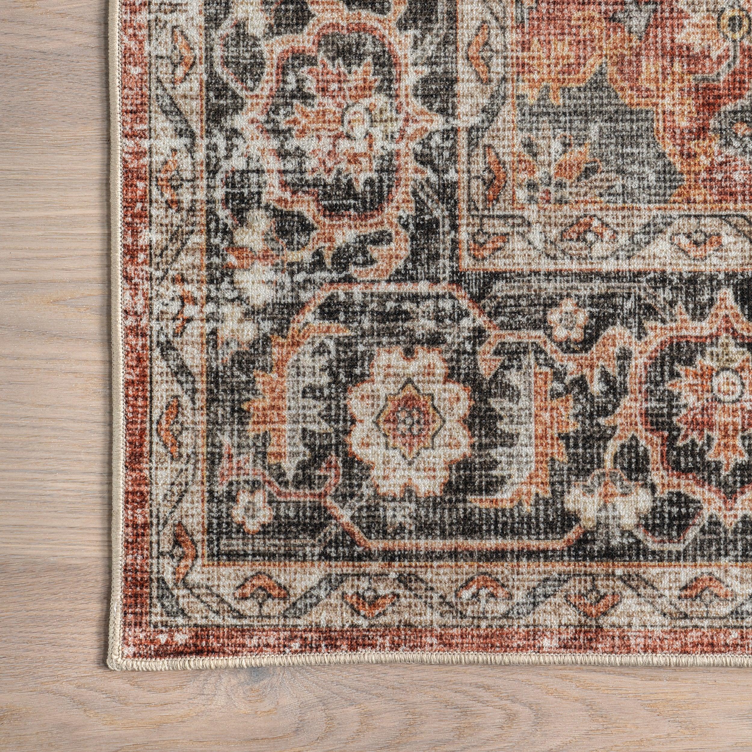 Arbor Traditional Vintage Machine Washable Area Rug - Frankwebs