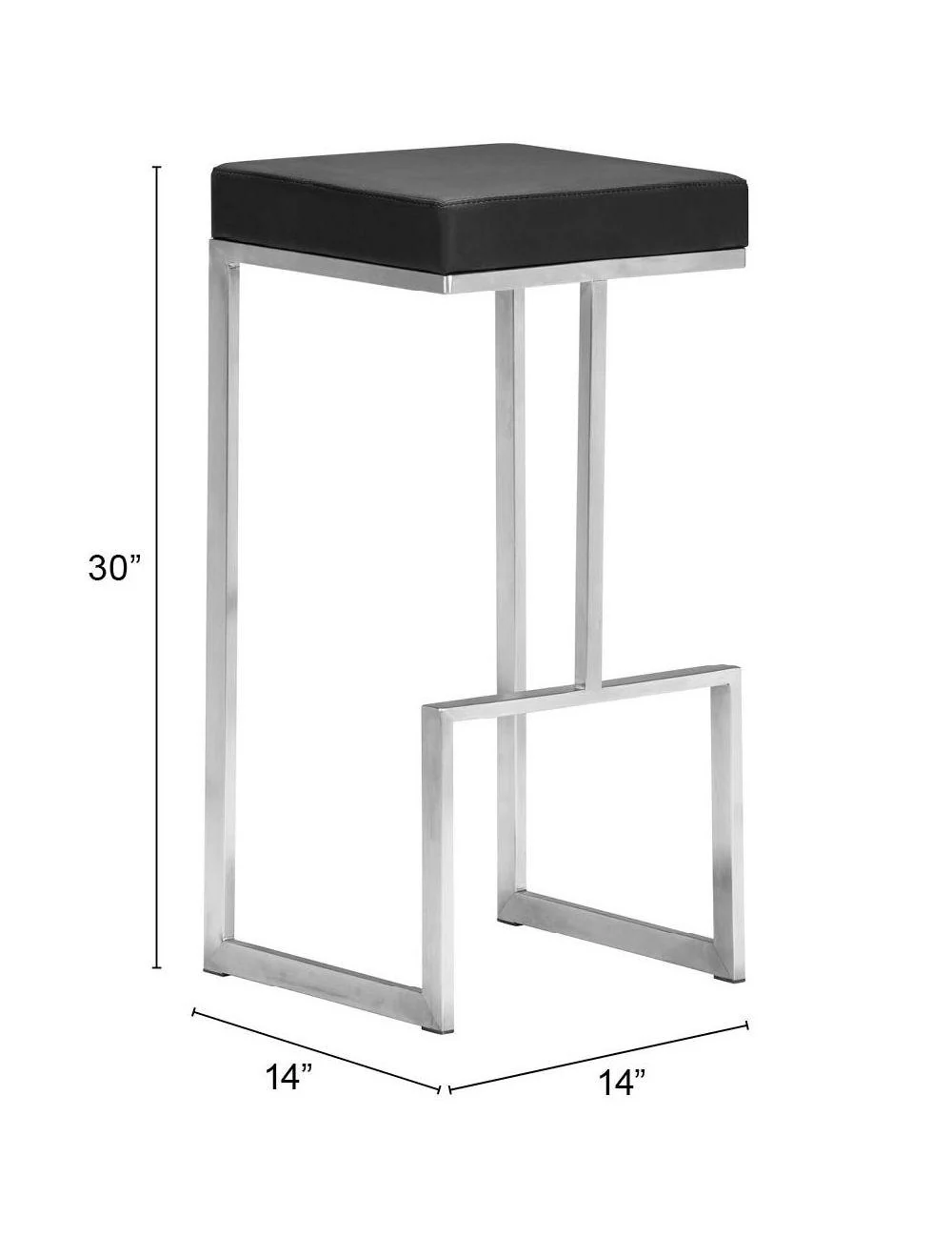 Darwen Barstool (Set of 2) Black - Frankwebs