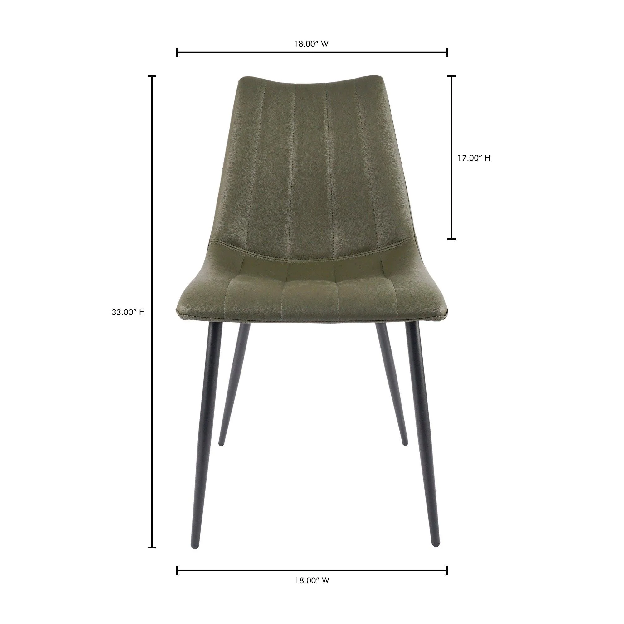 Alibi Dining Chair Dark Green - Set Of Two - Frankwebs