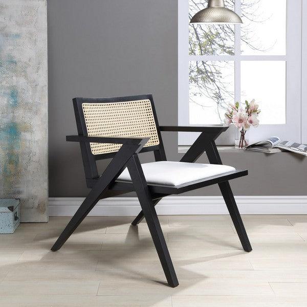 KRYSTINE RATTAN BACK ACCENT CHAIR - Frankwebs